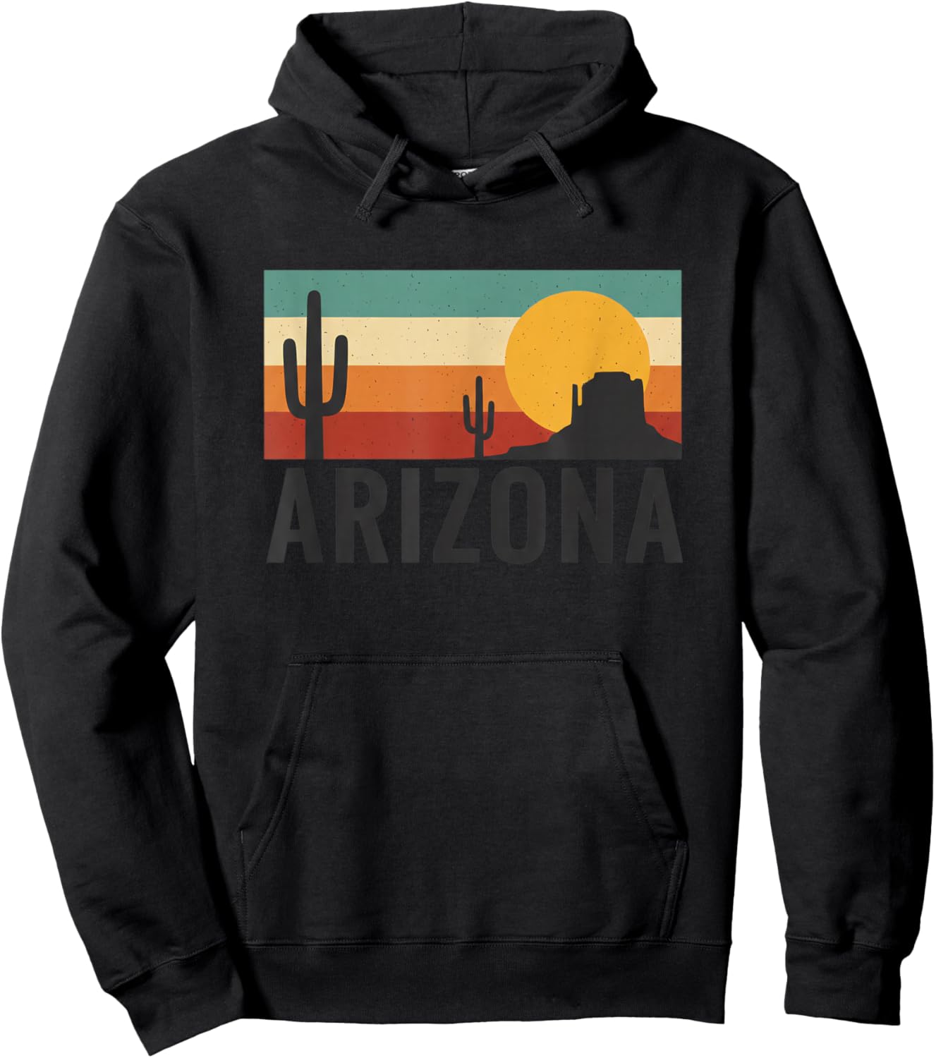 Arizona Desert Sunset Kids Cactus Saguaro State Pride Travel Hoodie - Hoodie | Black