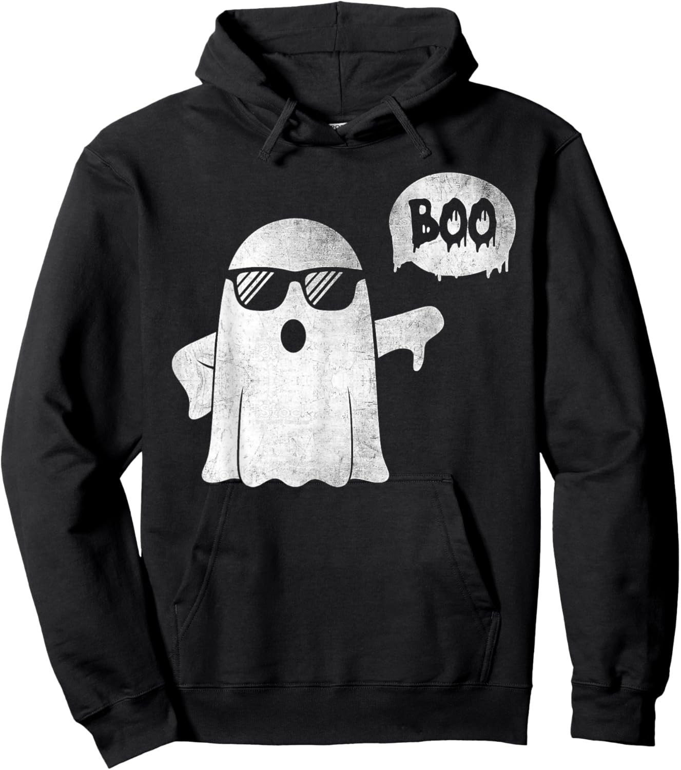 Thumbs Down Boo Ghost Funny Halloween Spooky Boo Men Women Hoodie - Hoodie | Black
