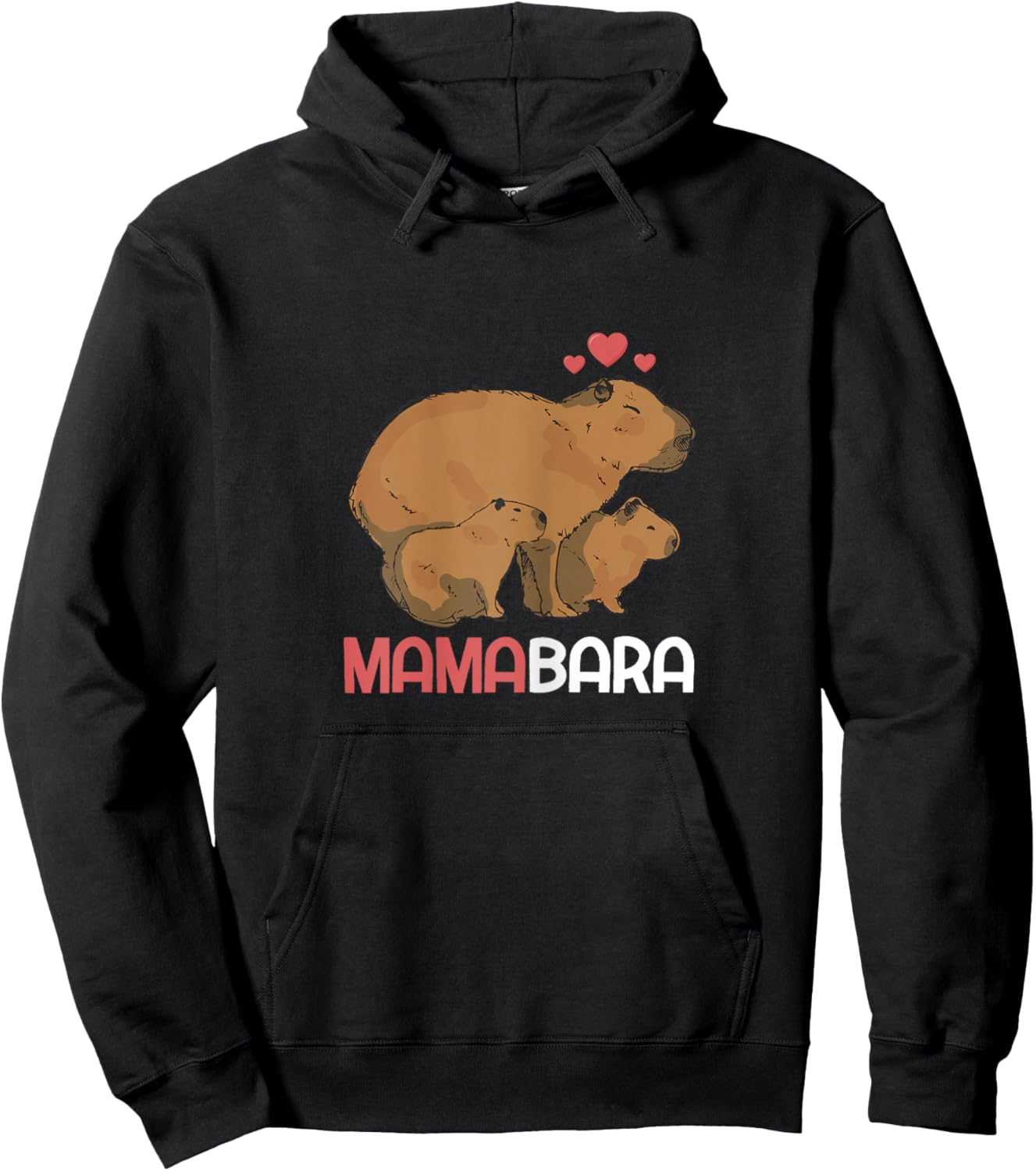Mama Mambara Funny Capybara Hoodie - Hoodie | Black