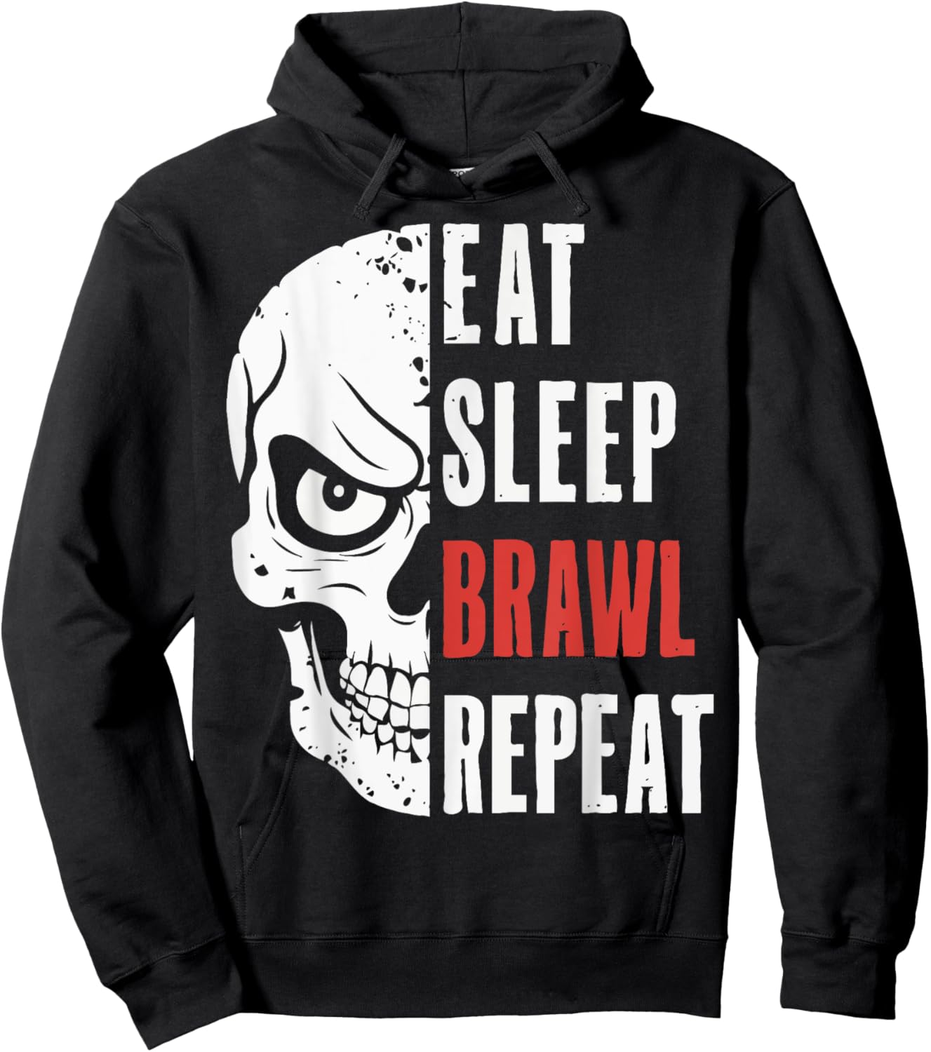 Eat Sleep Brawl Repeat Funny Video Gamer Gaming Hoodie - Hoodie | Black