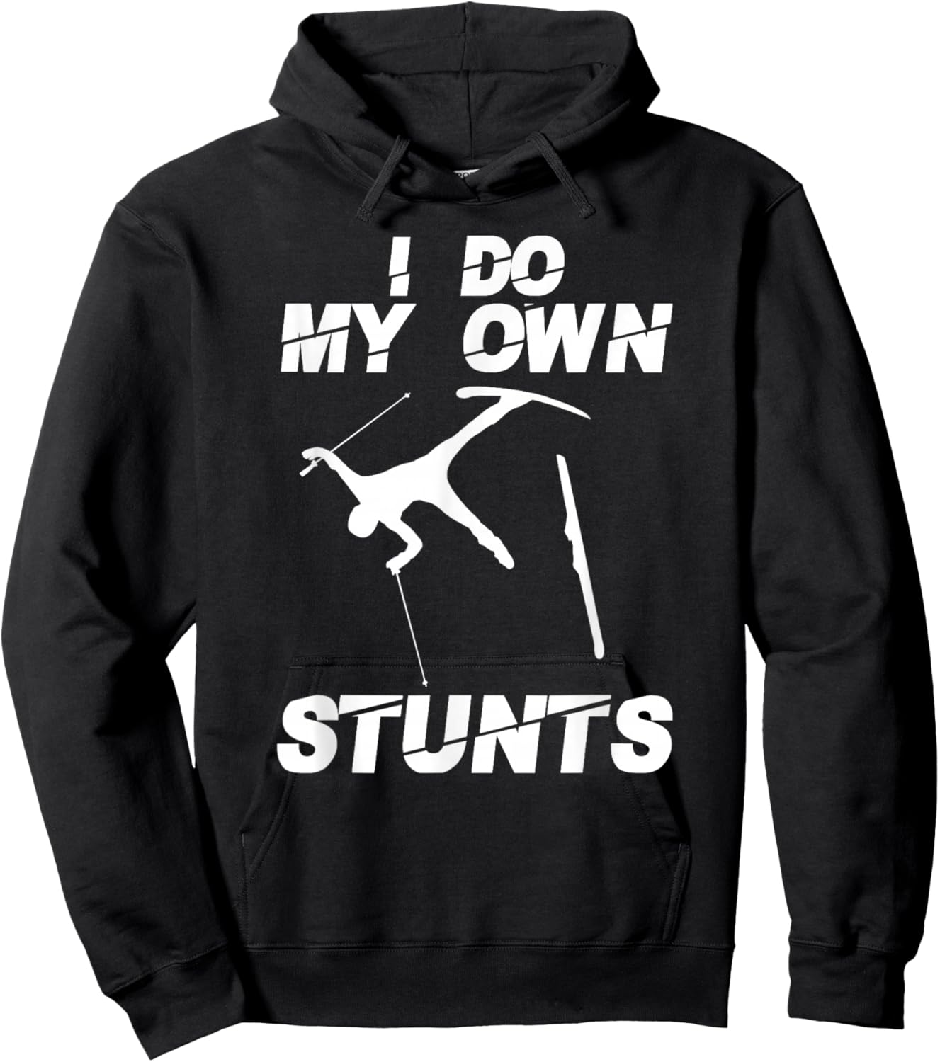 Unique Skiing Art Women Kids Skier Mountain Skiing Hoodie - Hoodie | Black