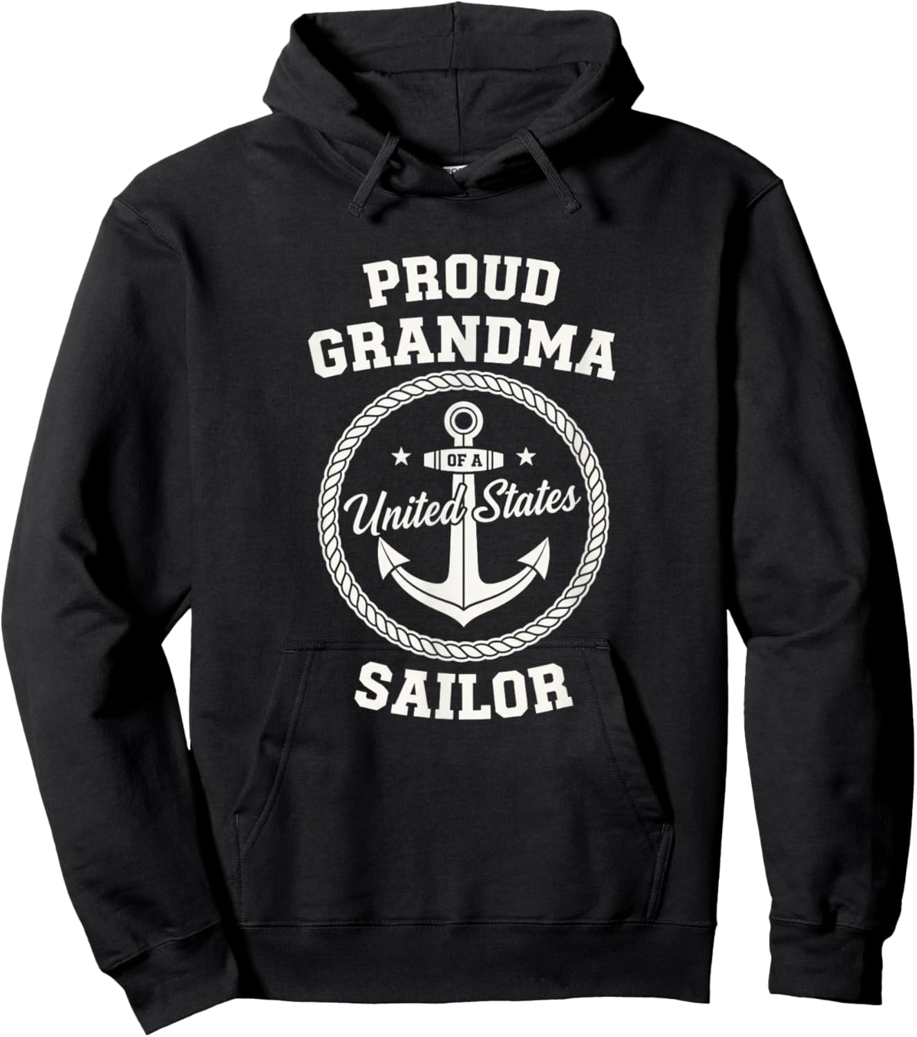 Grandparent Grandma of A Sailor Hoodie - Hoodie | Black