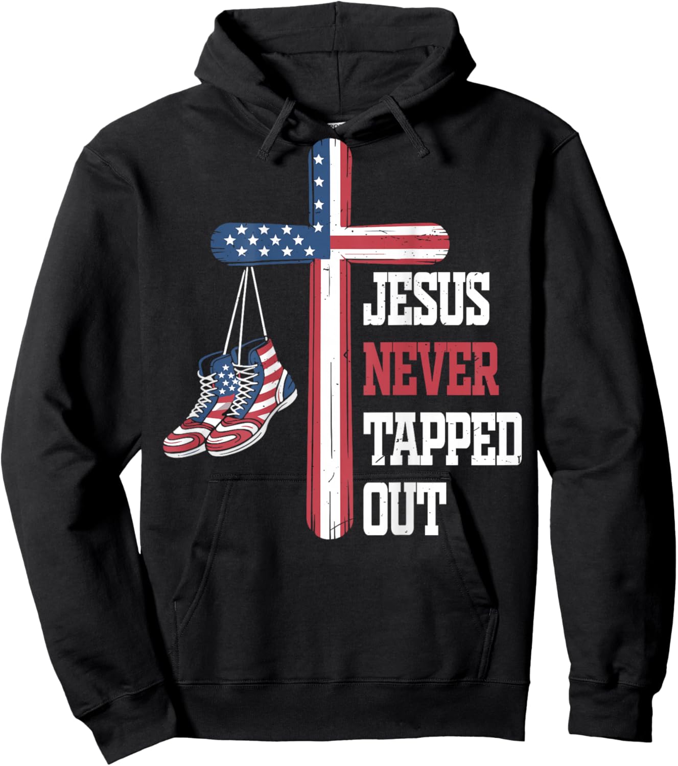 US Flag Men Hoodie - Hoodie | Black