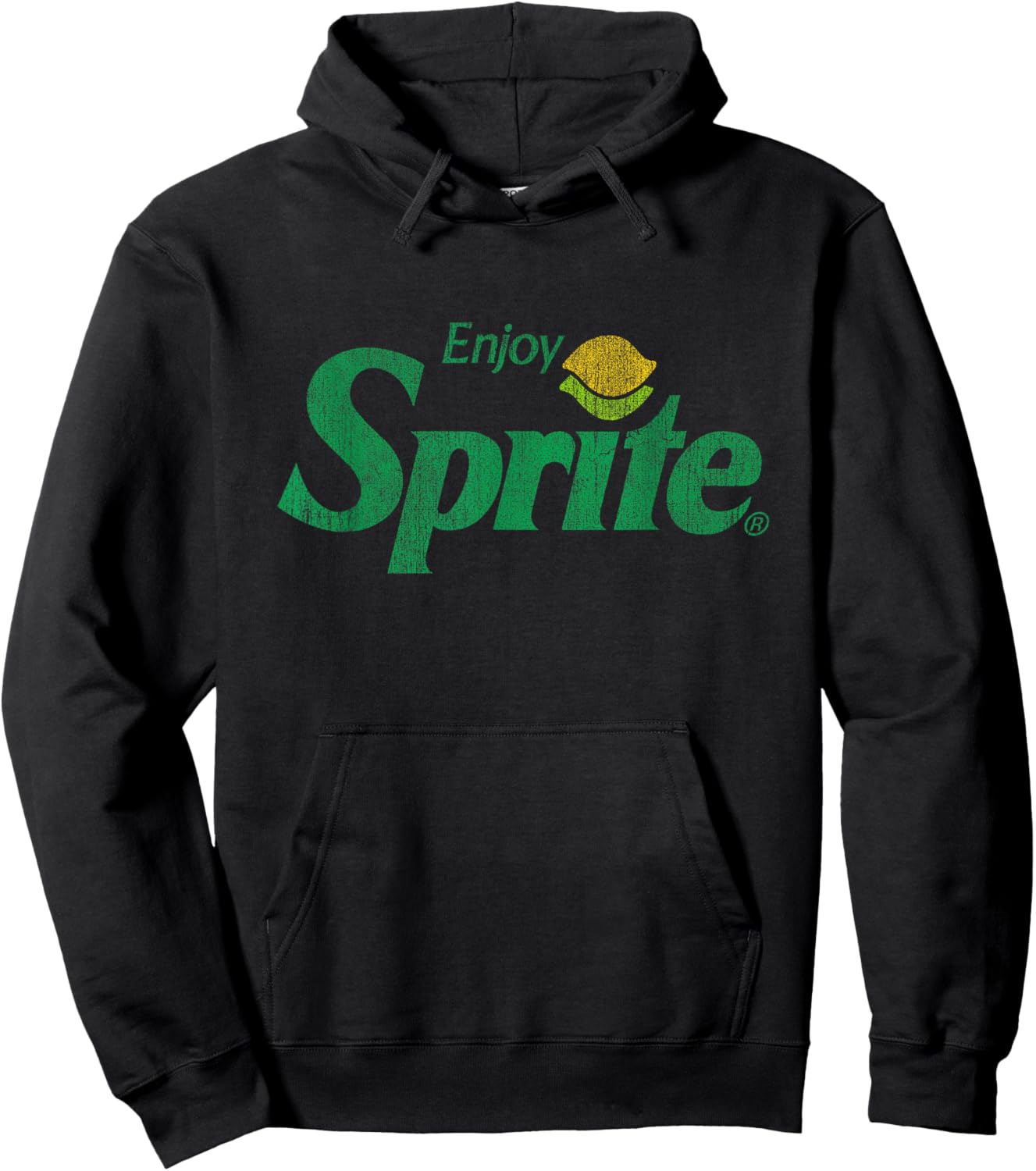 Enjoy Sprite Distressed Logo Hoodie - Hoodie | Black