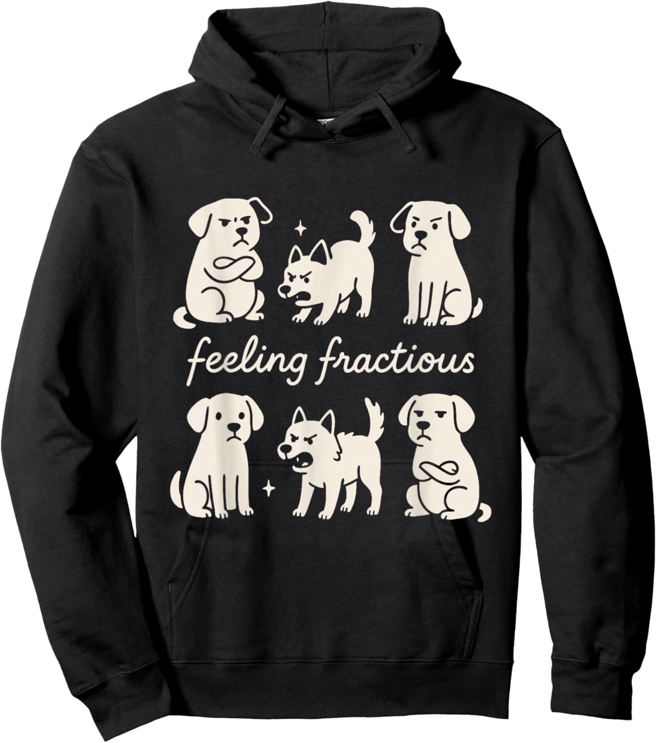 Feeling Fractious Veterinary Medicine Vet Med Cute Dog Lover Hoodie - Hoodie | Black