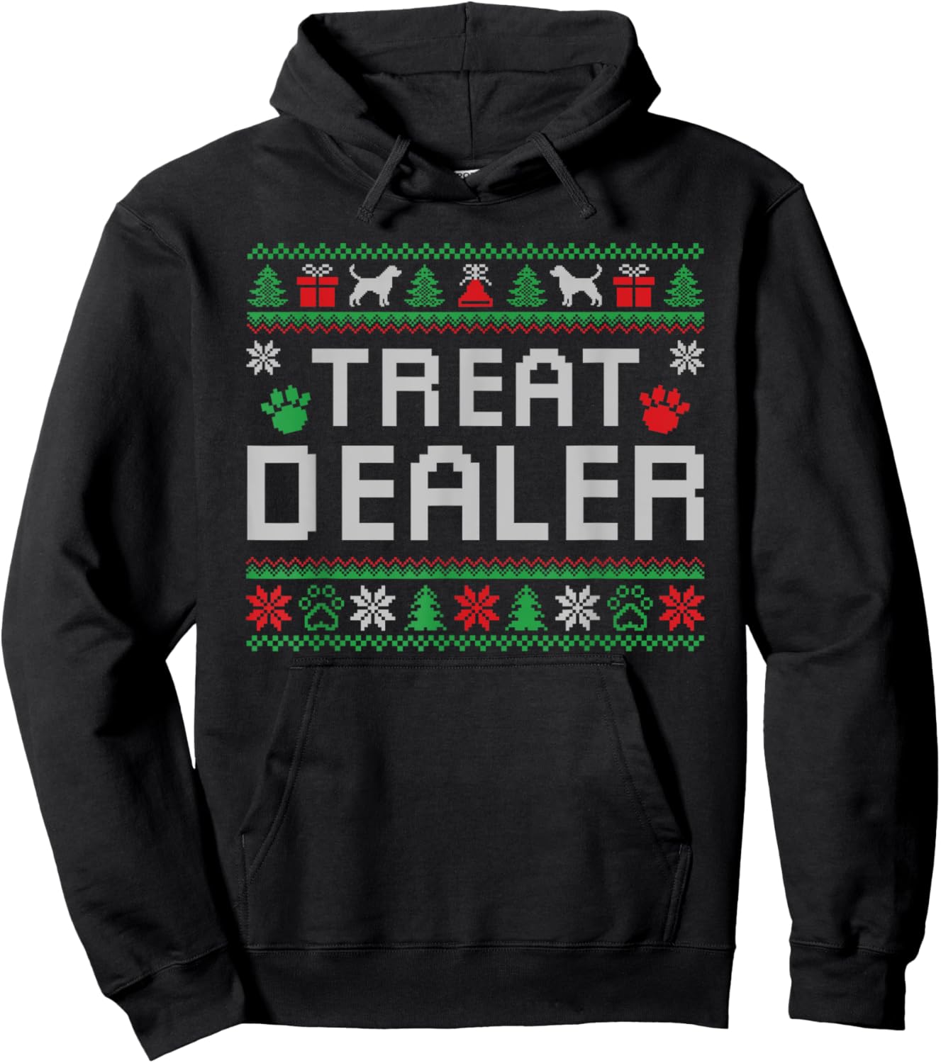 Treat Dealer Christmas Funny Humor Dog Owner Cool Dog Xmas Hoodie - Hoodie | Black
