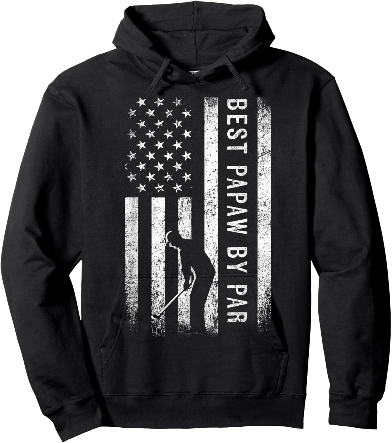 Best Papaw By Par Golfing Gifts Papaw Father's Day Golf Hoodie - Hoodie | Black