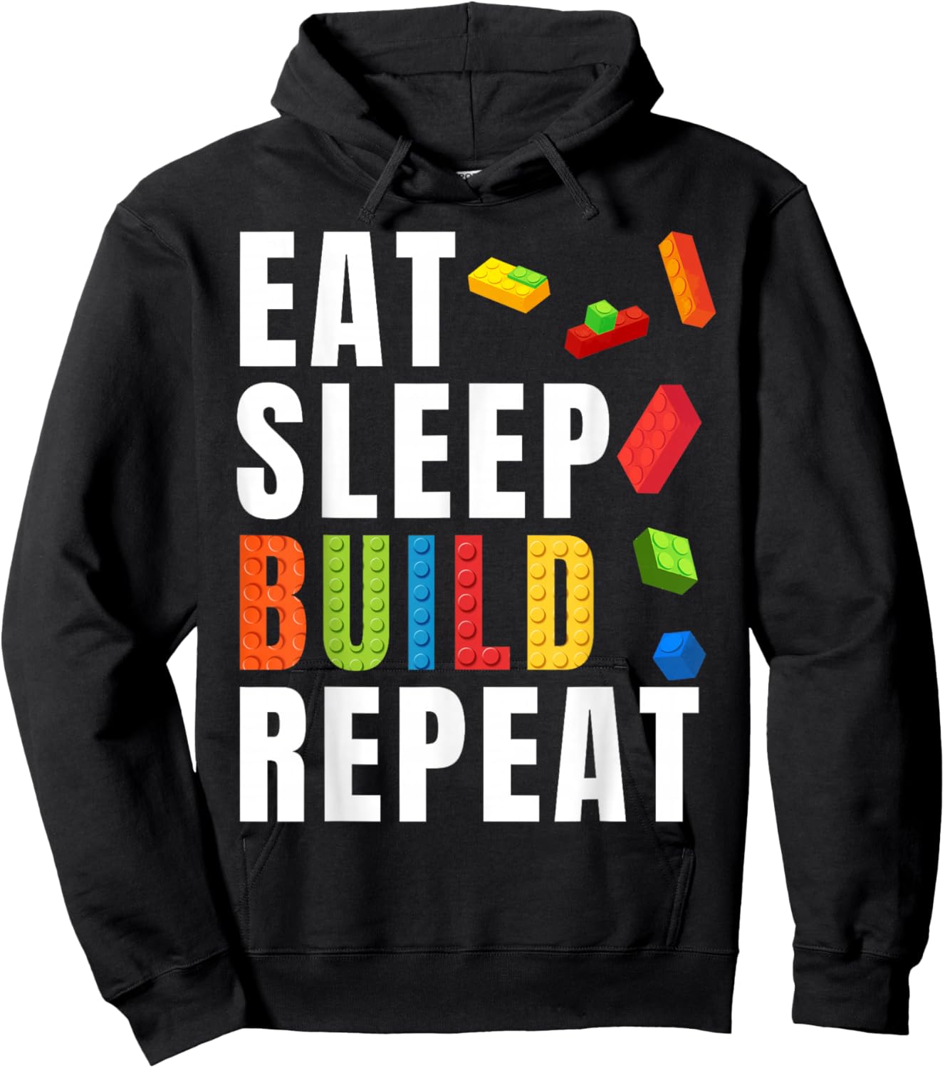 Brick Builder Eat sleep repeat Master Builder Hoodie - Hoodie | Black
