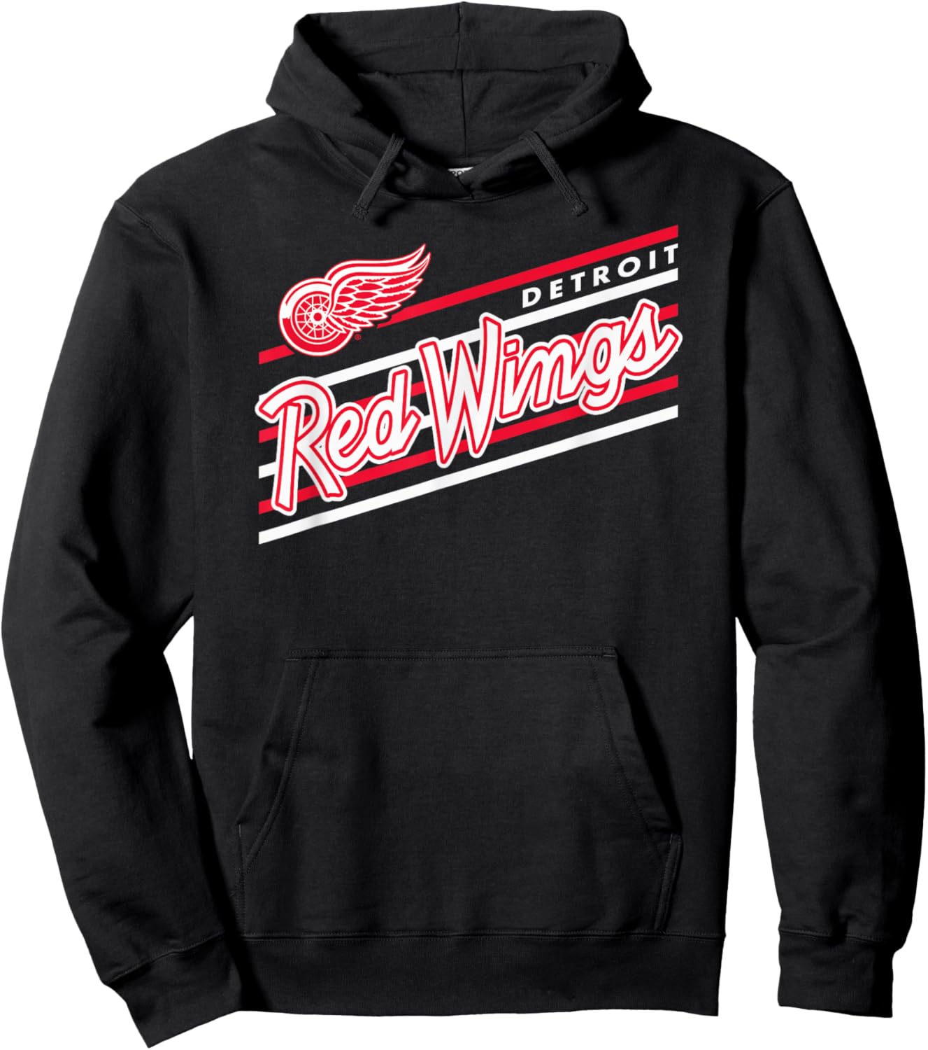 Detroit Red Wings Retro Performer Officially Licensed Hoodie - Hoodie | Black