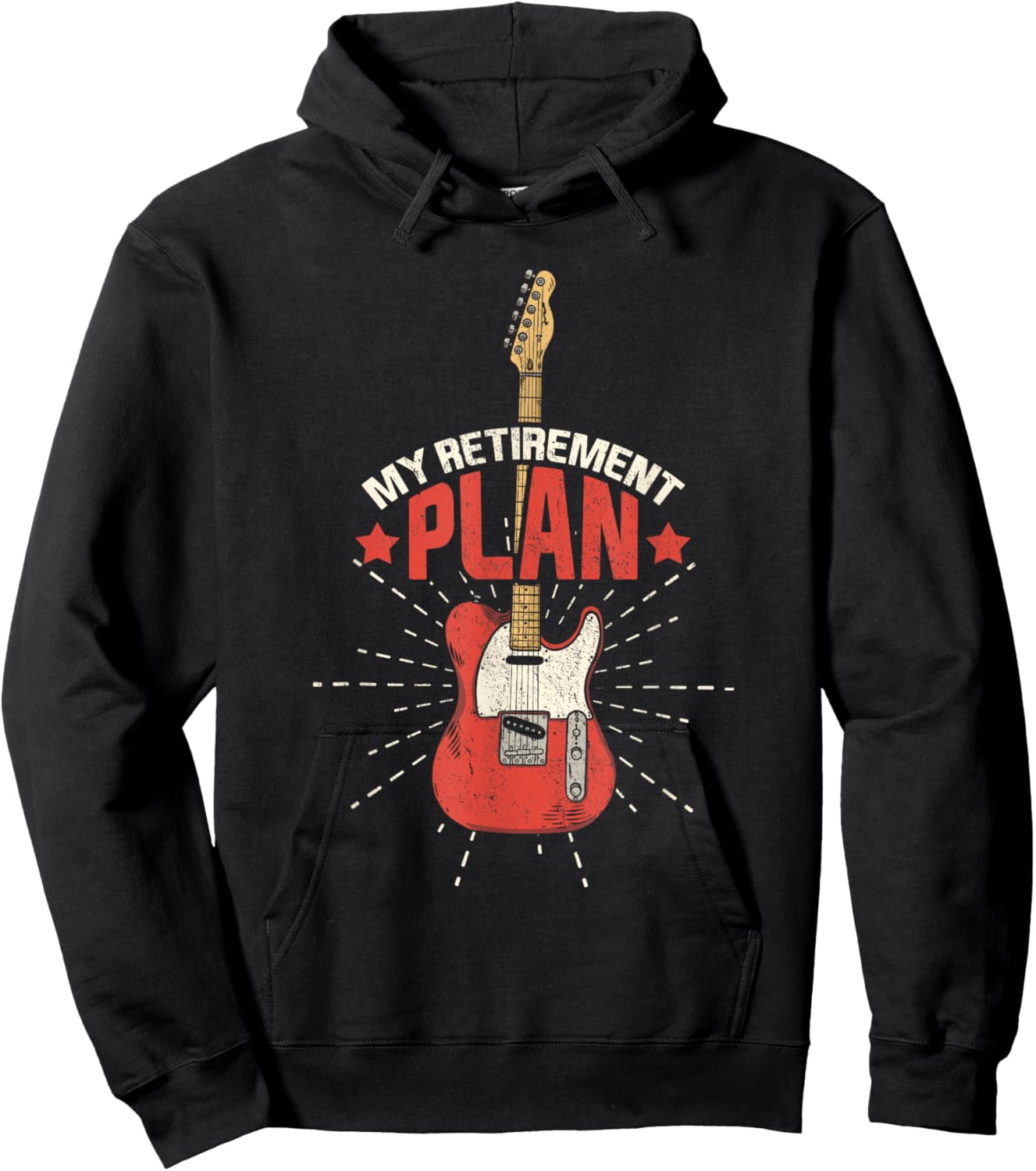 My Retirement Plan Electric Guitar Music Teacher Retirement Hoodie - Hoodie | Black