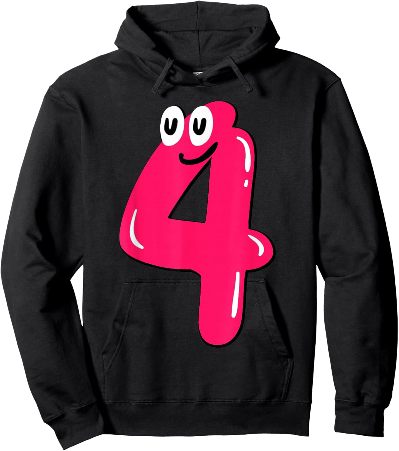 Number 4 Maths Day Outfit for Girl 4th Birthday Girls Hoodie - Hoodie | Black