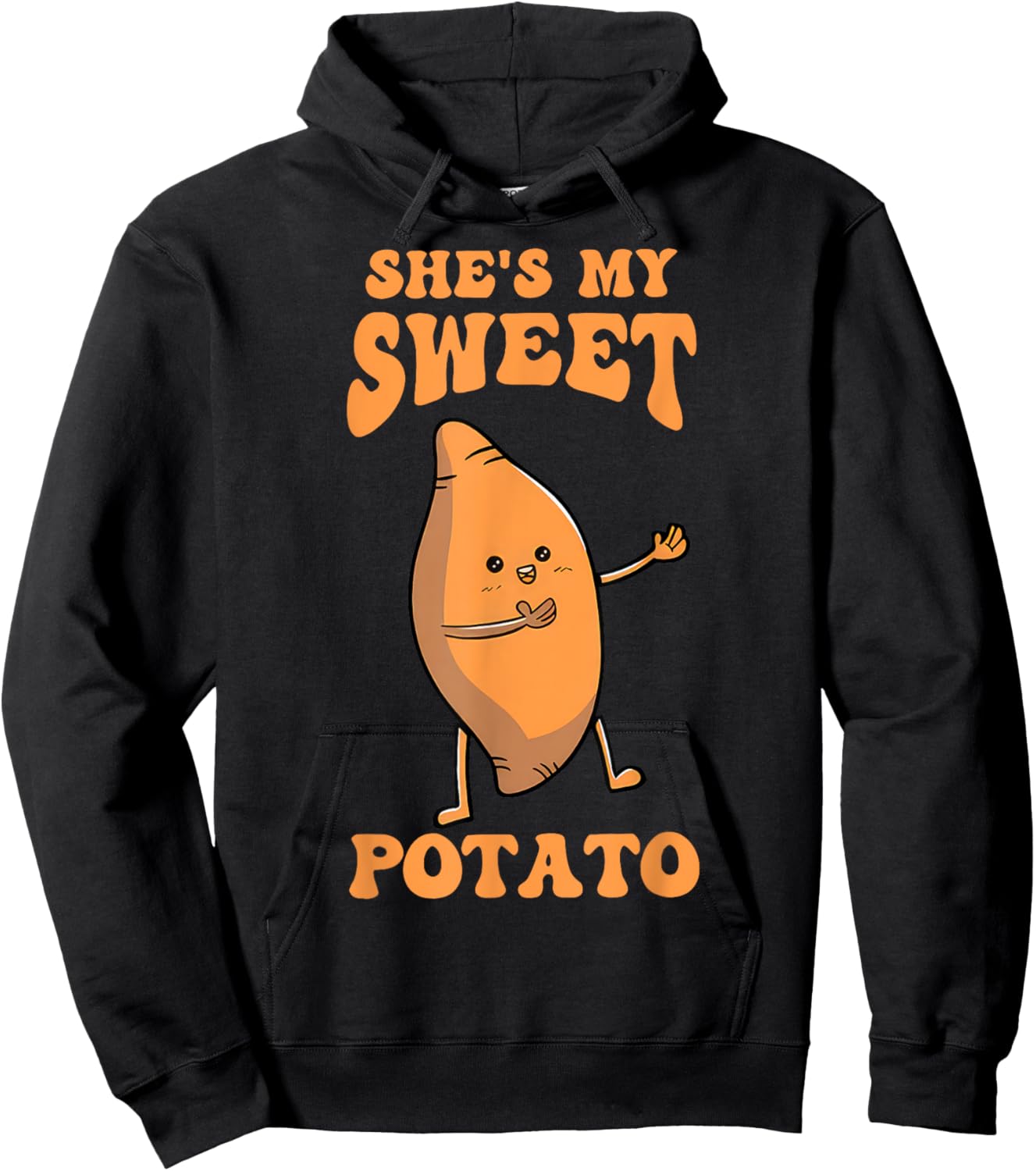 Thanksgiving Matching Couple She's My Sweet Potato I Yam Hoodie - Hoodie | Black