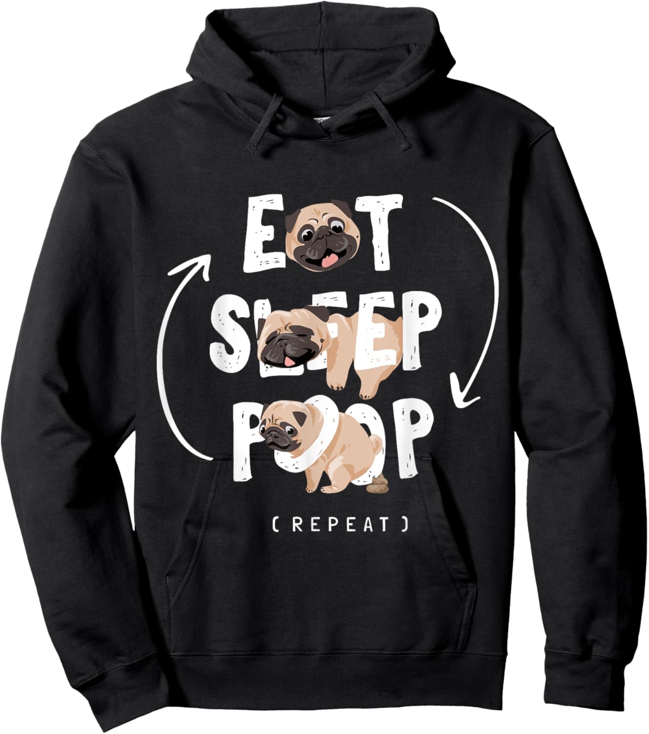 T-Shirt Hoodie - Hoodie | Black