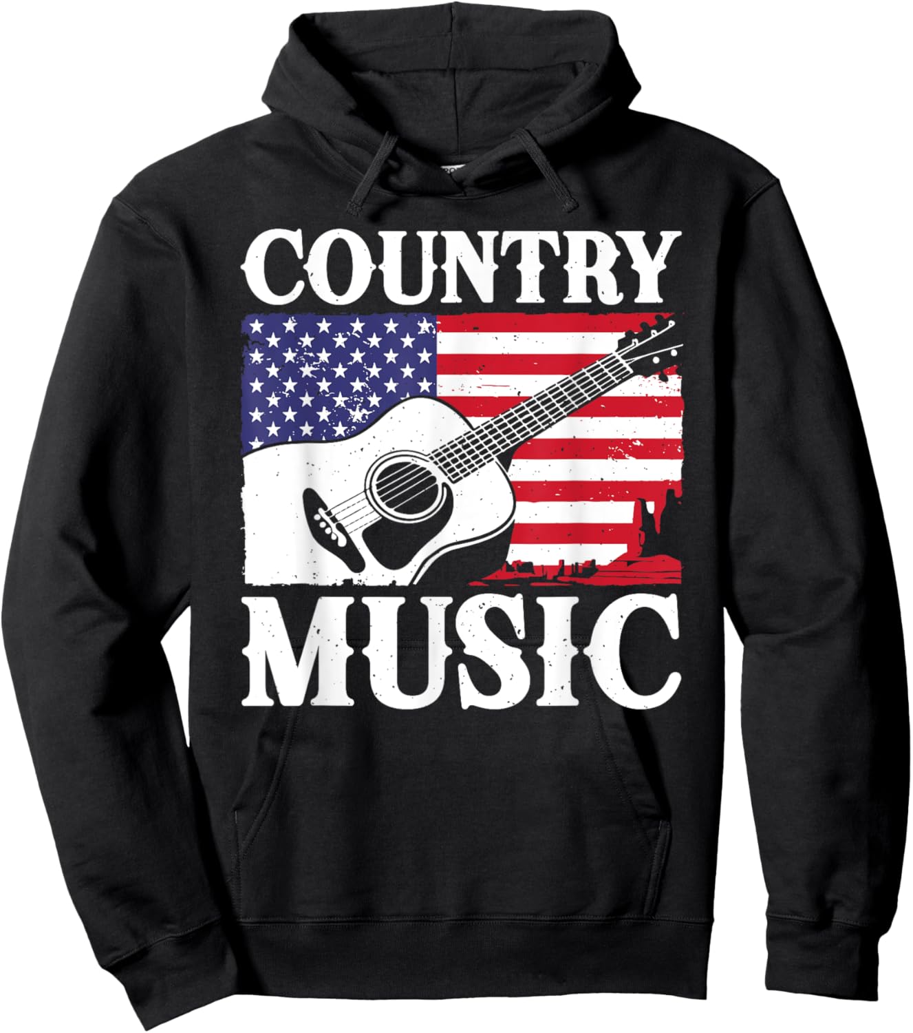 Cool Country Music Art Women Classic Country Music Hoodie - Hoodie | Black