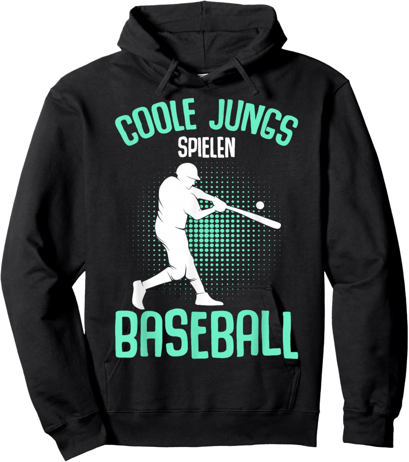 Coole Jungs spielen Baseball Kinder Jungen Hoodie - Hoodie | Black