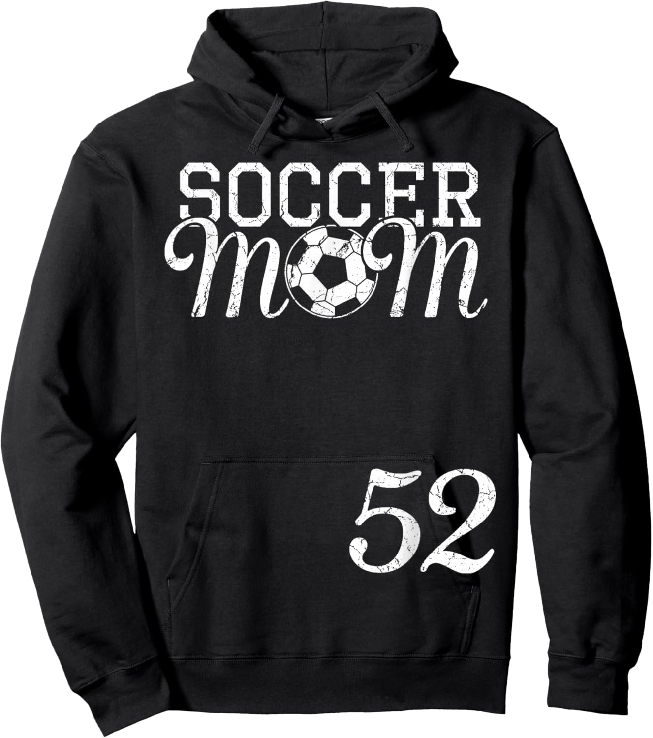 Soccer Mom Jersey Number 52 Favorite Player #52 Team Hoodie - Hoodie | Black