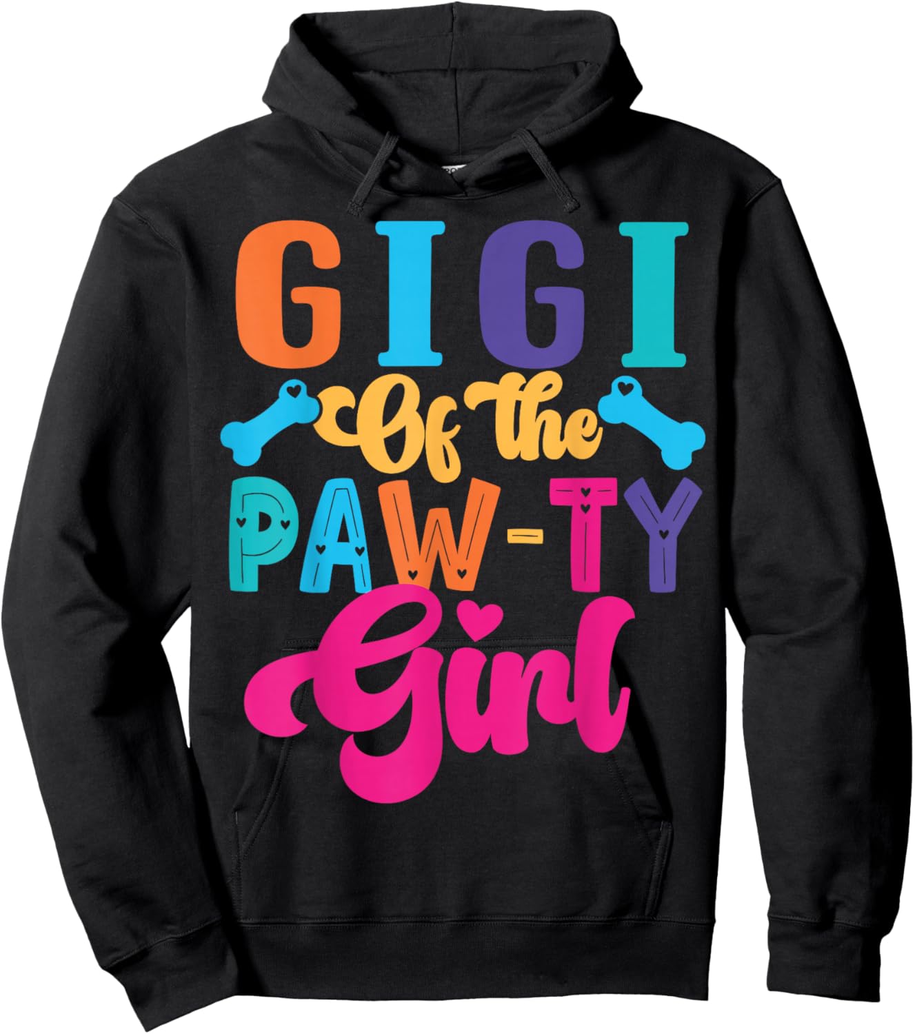 Gigi of The Paw-ty Girl Dog Family Matching Party Hoodie - Hoodie | Black