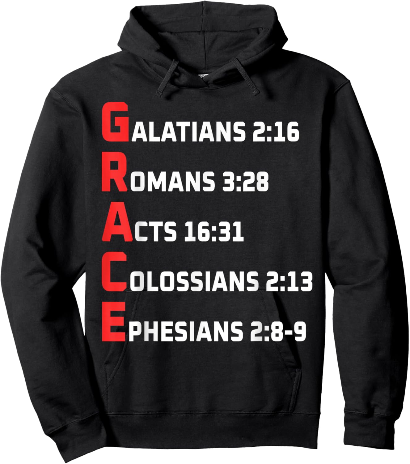 Grace Galatians Romans Acts Colossians Ephesians Hoodie - Hoodie | Black