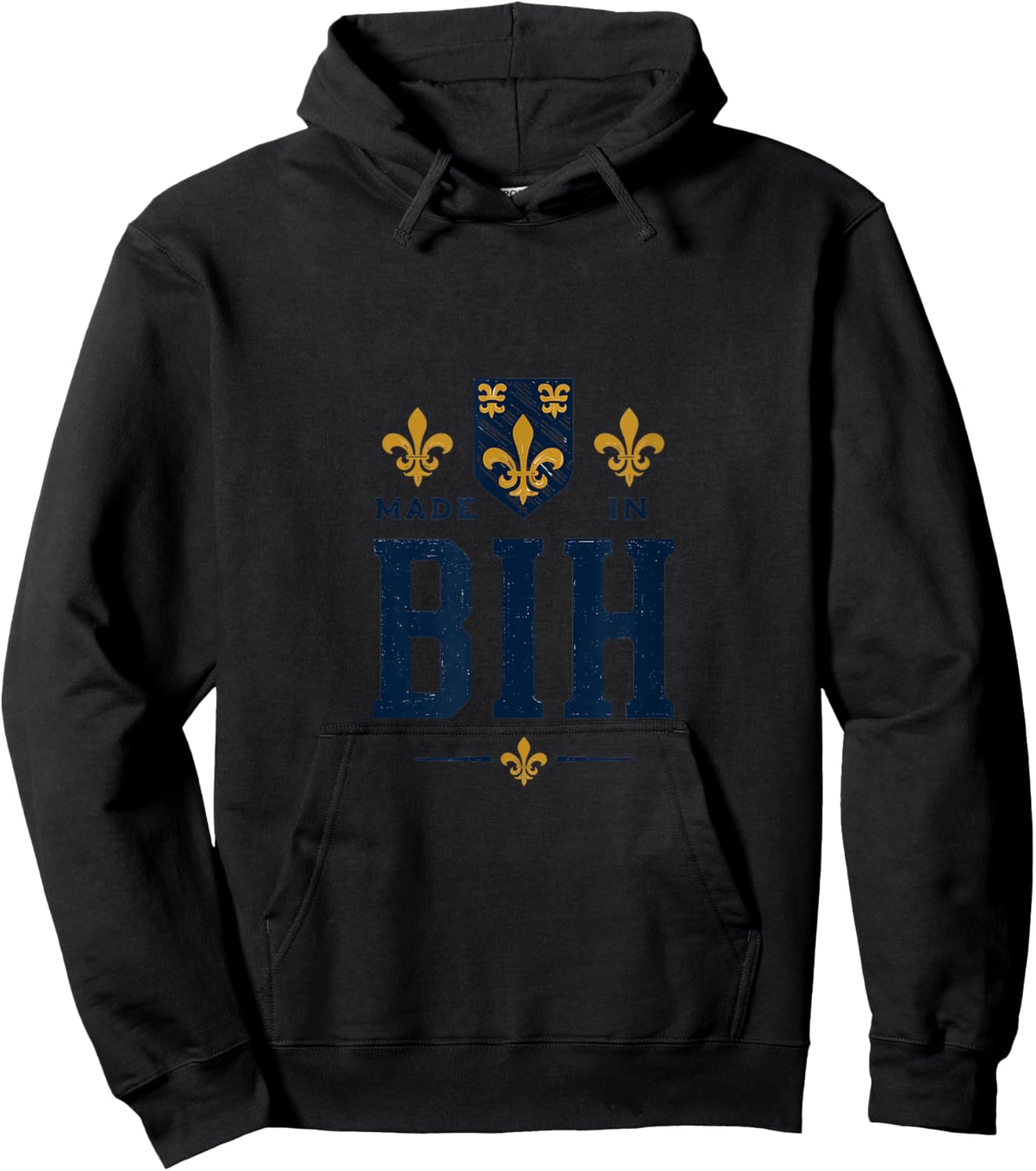 Bosnia and Herzegovina (BiH), Bosna, Balkan, Ljiljan Design Hoodie - Hoodie | Black