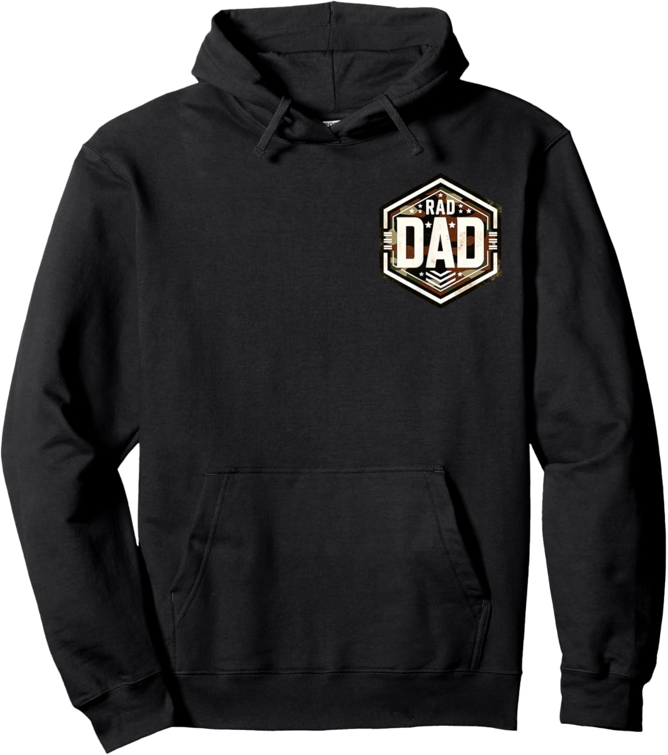 Camo Rad Dad Retro Camouflage Daddy Father's Day 2 Sides Hoodie - Hoodie | Black