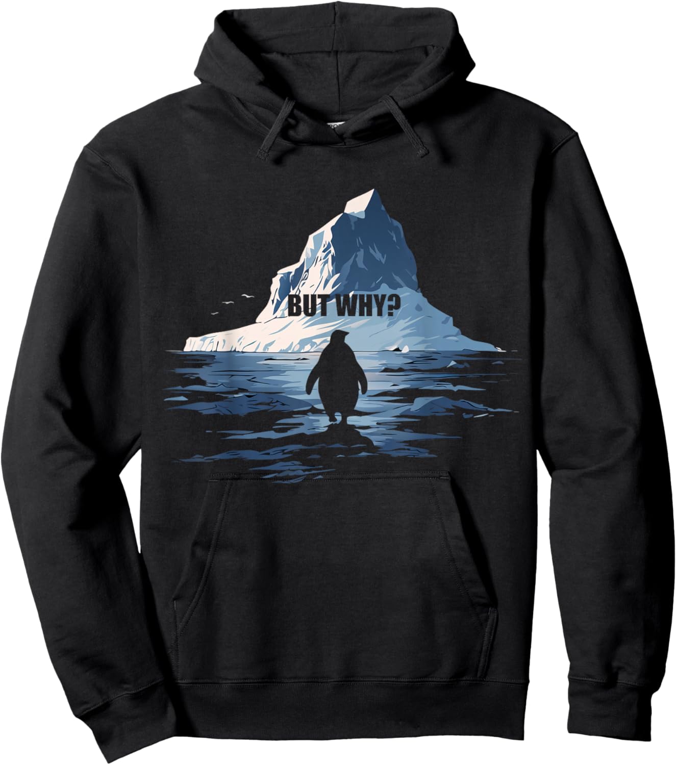 Penguin But Why Meme Berg Heading Hoodie - Hoodie | Black