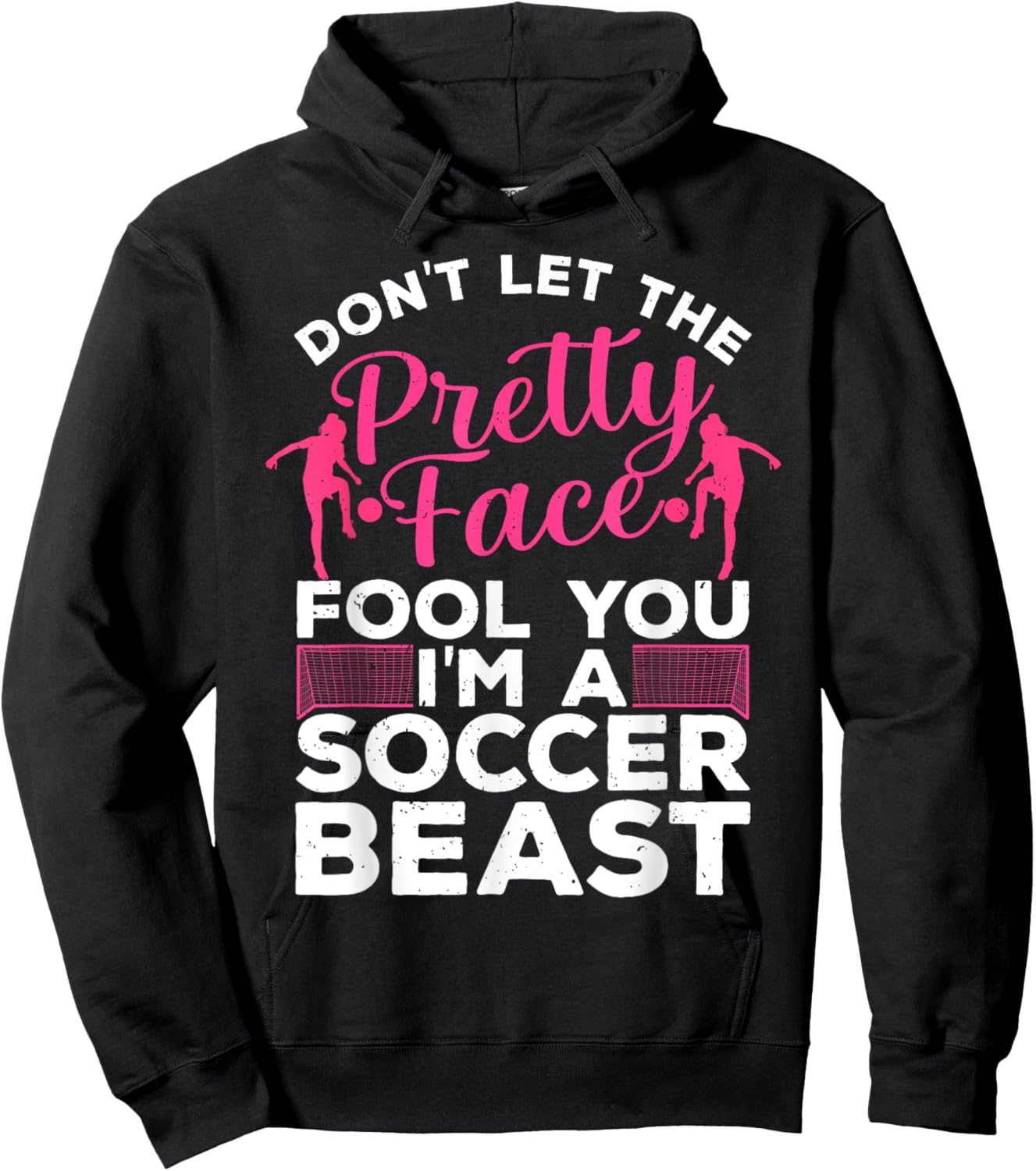 Funny Soccer Art Girls Soccer Player Soccer Lover Hoodie - Hoodie | Black
