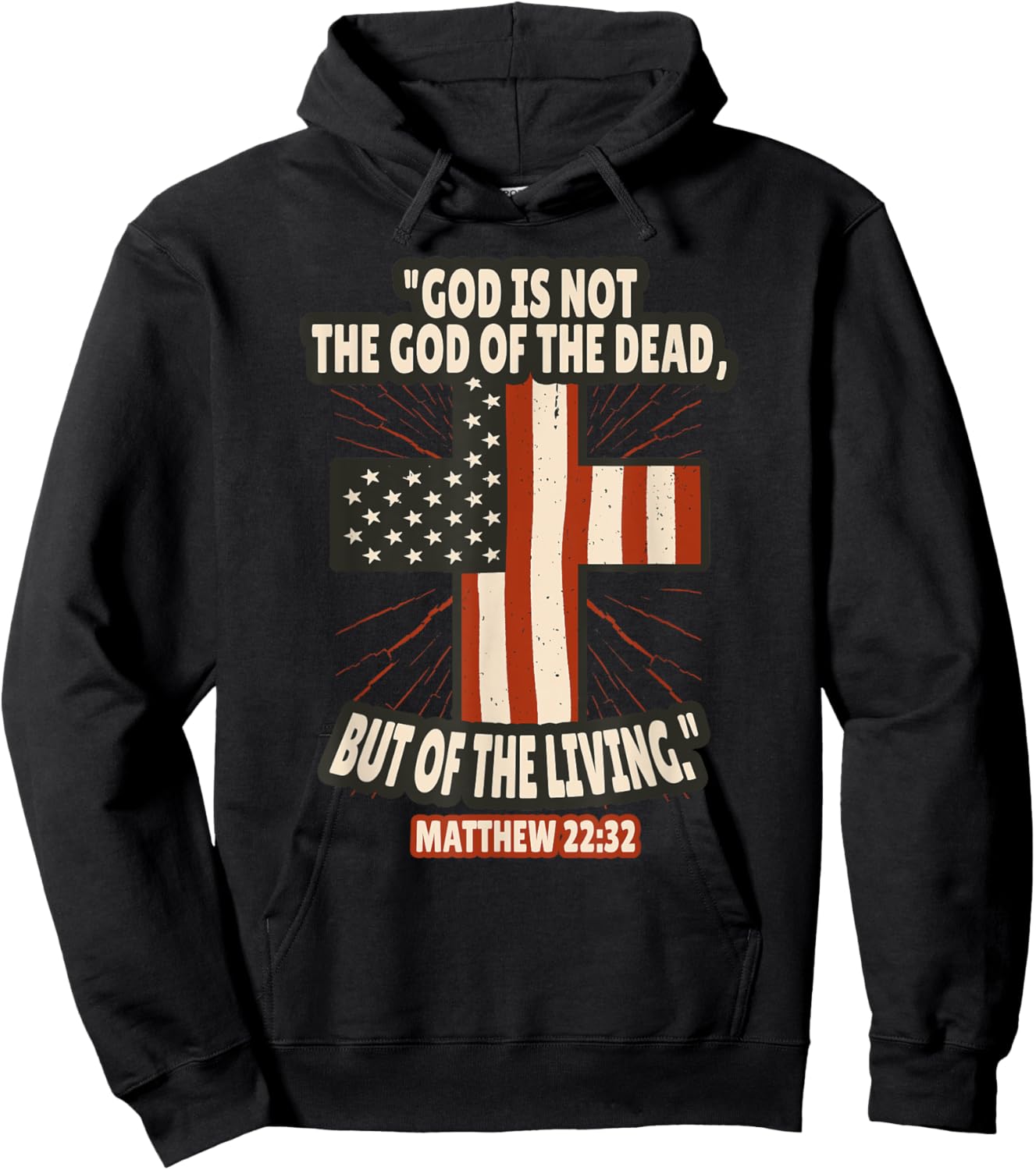 Matthew 22:32 Bible Verses Scripture Hoodie - Hoodie | Black