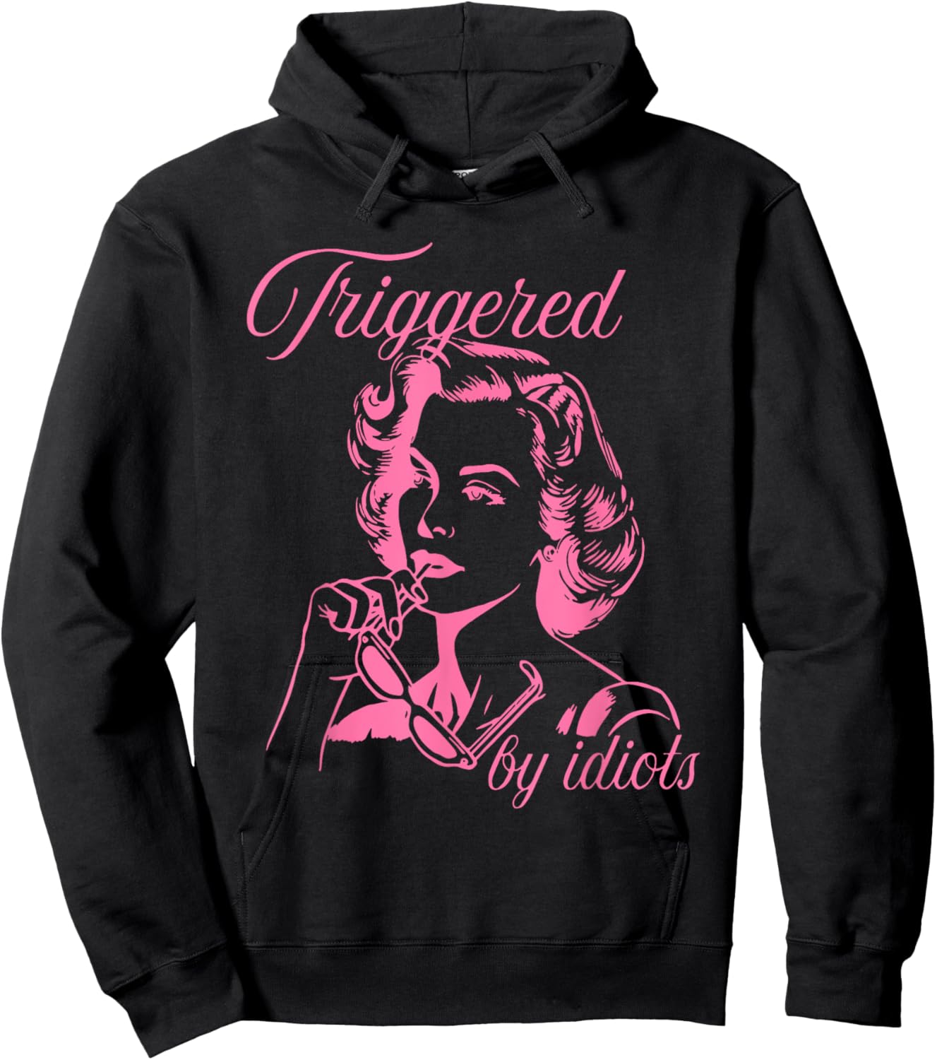 Triggered By Idiots Design Hoodie - Hoodie | Black