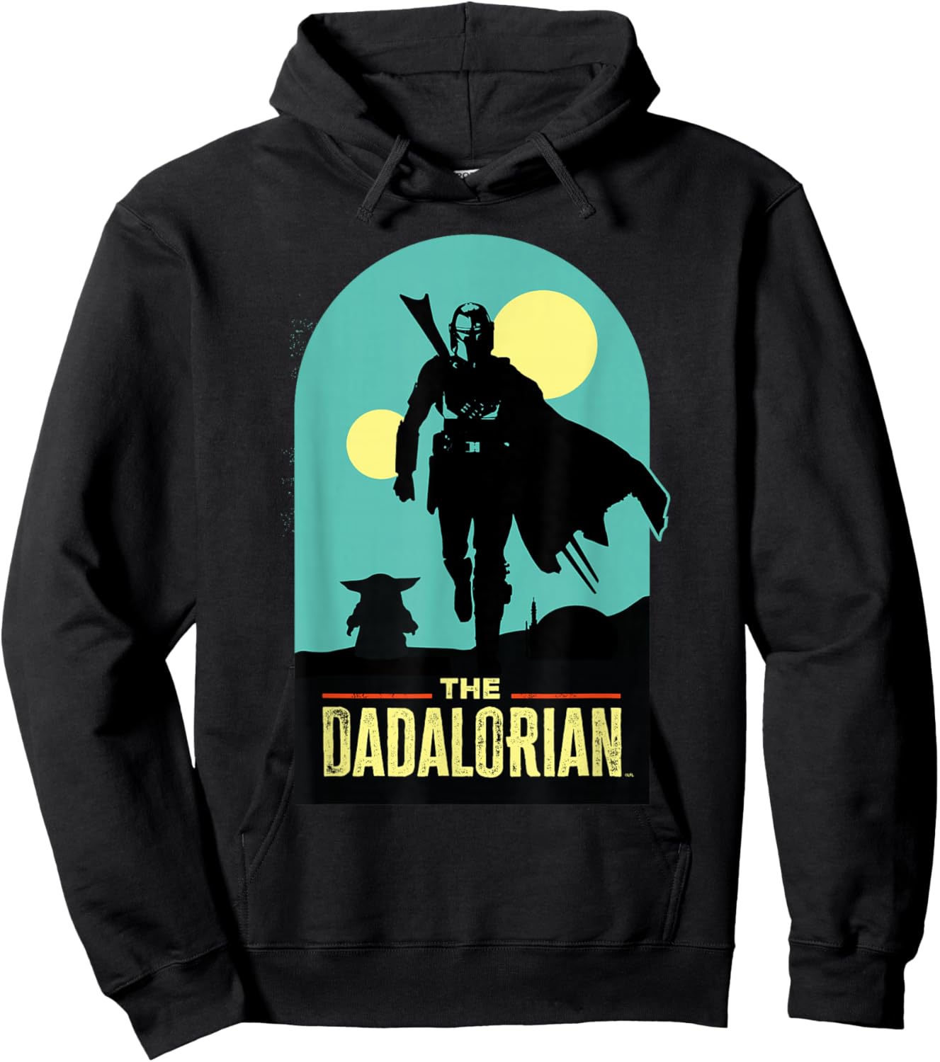 Star Wars The Dadalorian Mandalorian and Grogu Father's Day Hoodie - Hoodie | Black