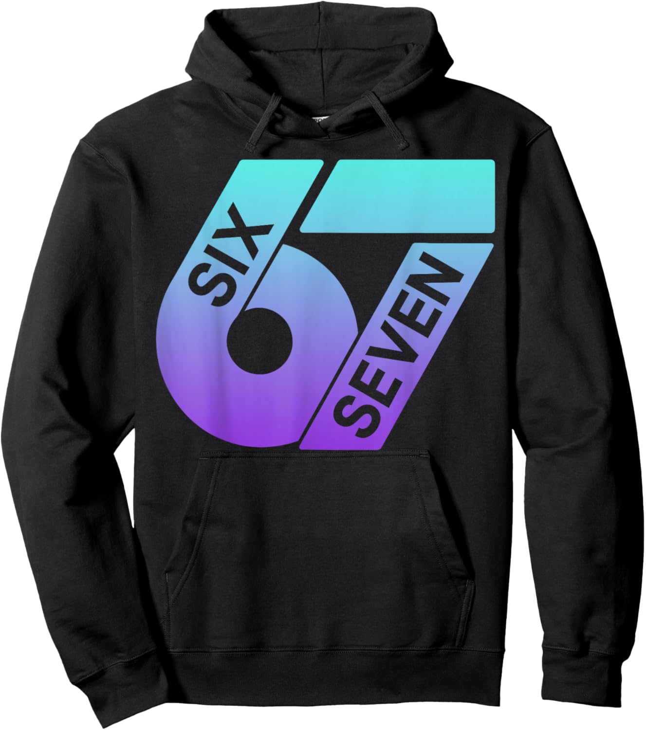 Six Seven 67 Buntes 6 7 Gen Alpha Slang Lustiges 6-7 Meme Hoodie - Hoodie | Black