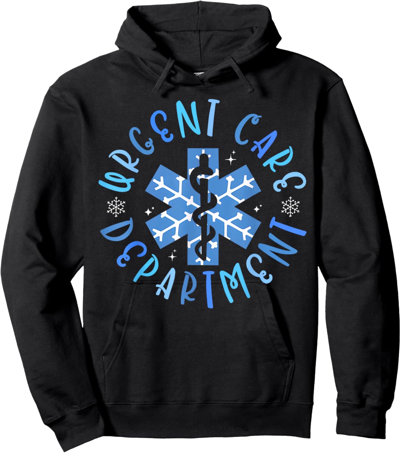 Urgent Care Nurse Christmas ICU Nursing - Adults, Black, Small, Short Sleeve, Polyester, Christmas Nurse Hoodie - Hoodie | Black