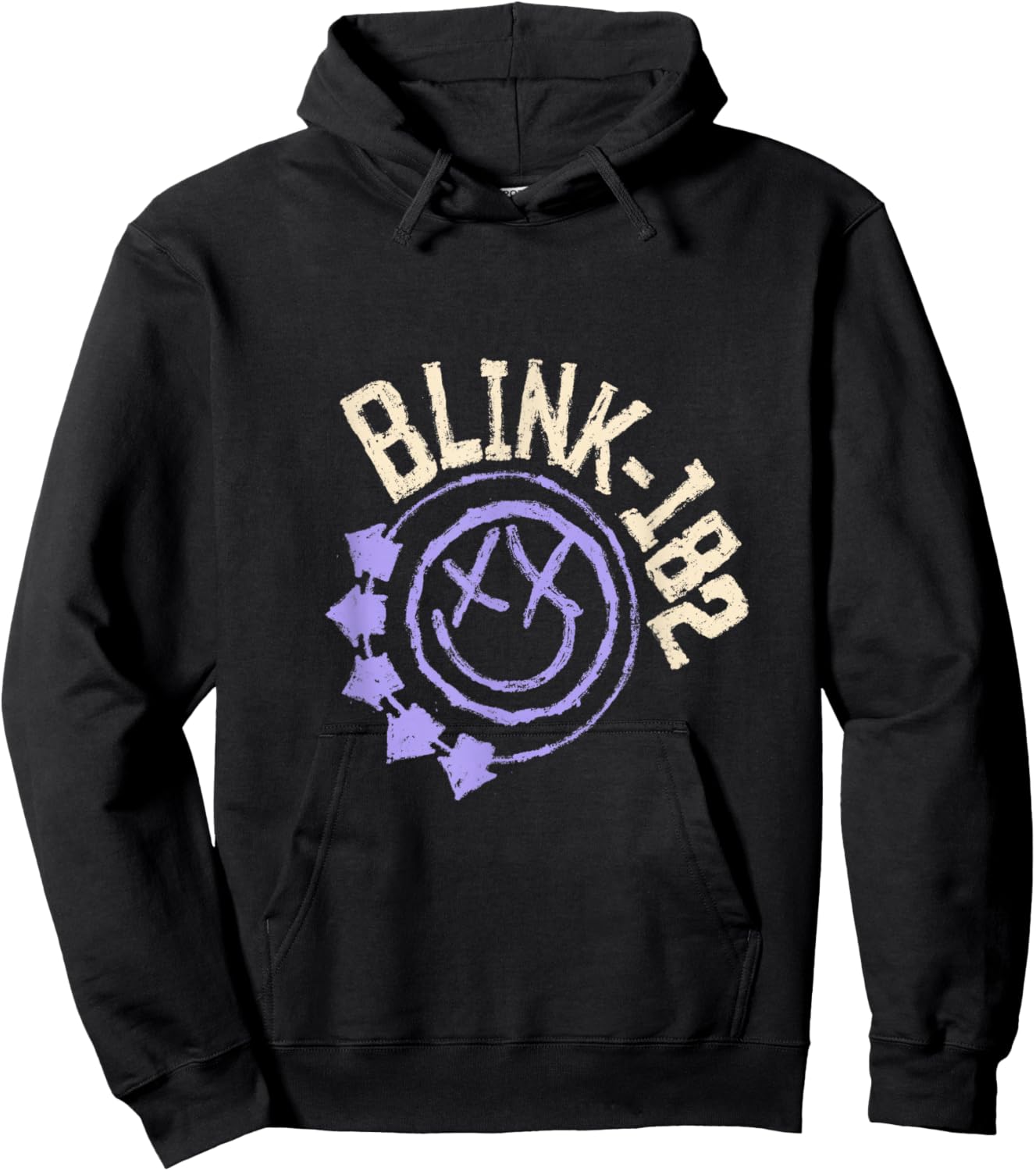 Official Purple Smiley Logo Blink-182 Hoodie - Hoodie | Black