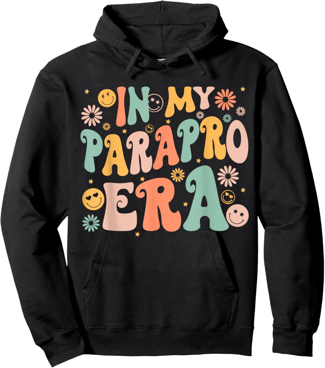 In My Parapro Era Retro Back to School Hoodie - Hoodie | Black