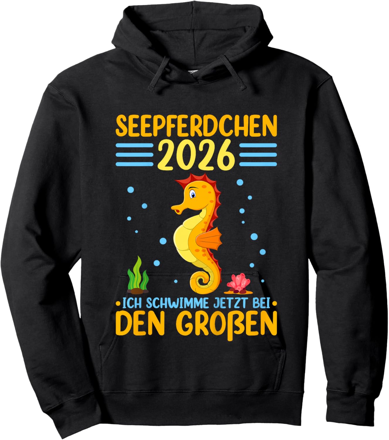 Seahorse 2026 Early Swimmer Badge Hoodie - Hoodie | Black