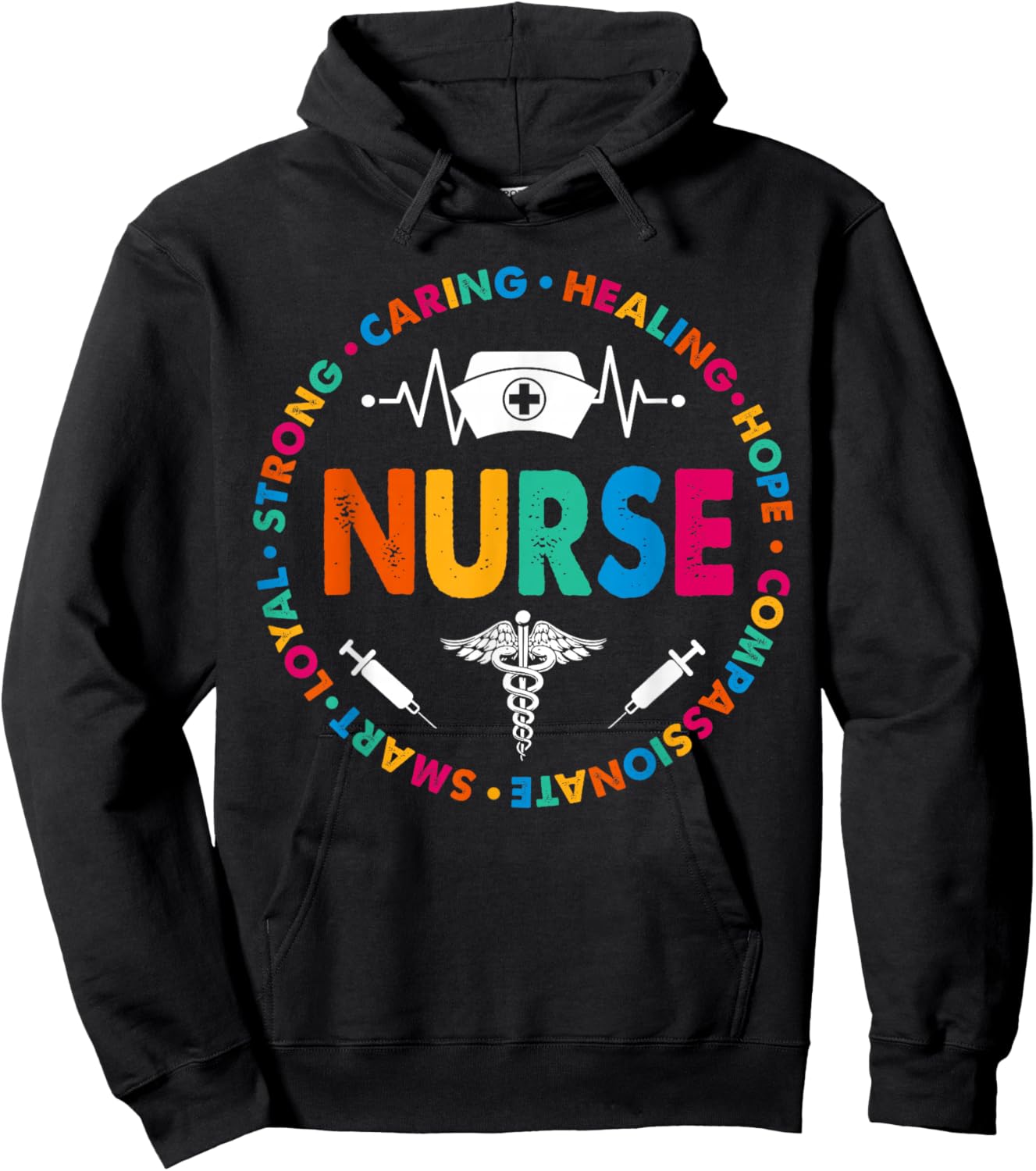 Nurse Shirt Funny Nursing Nurse RN LPN NP Hoodie - Hoodie | Black