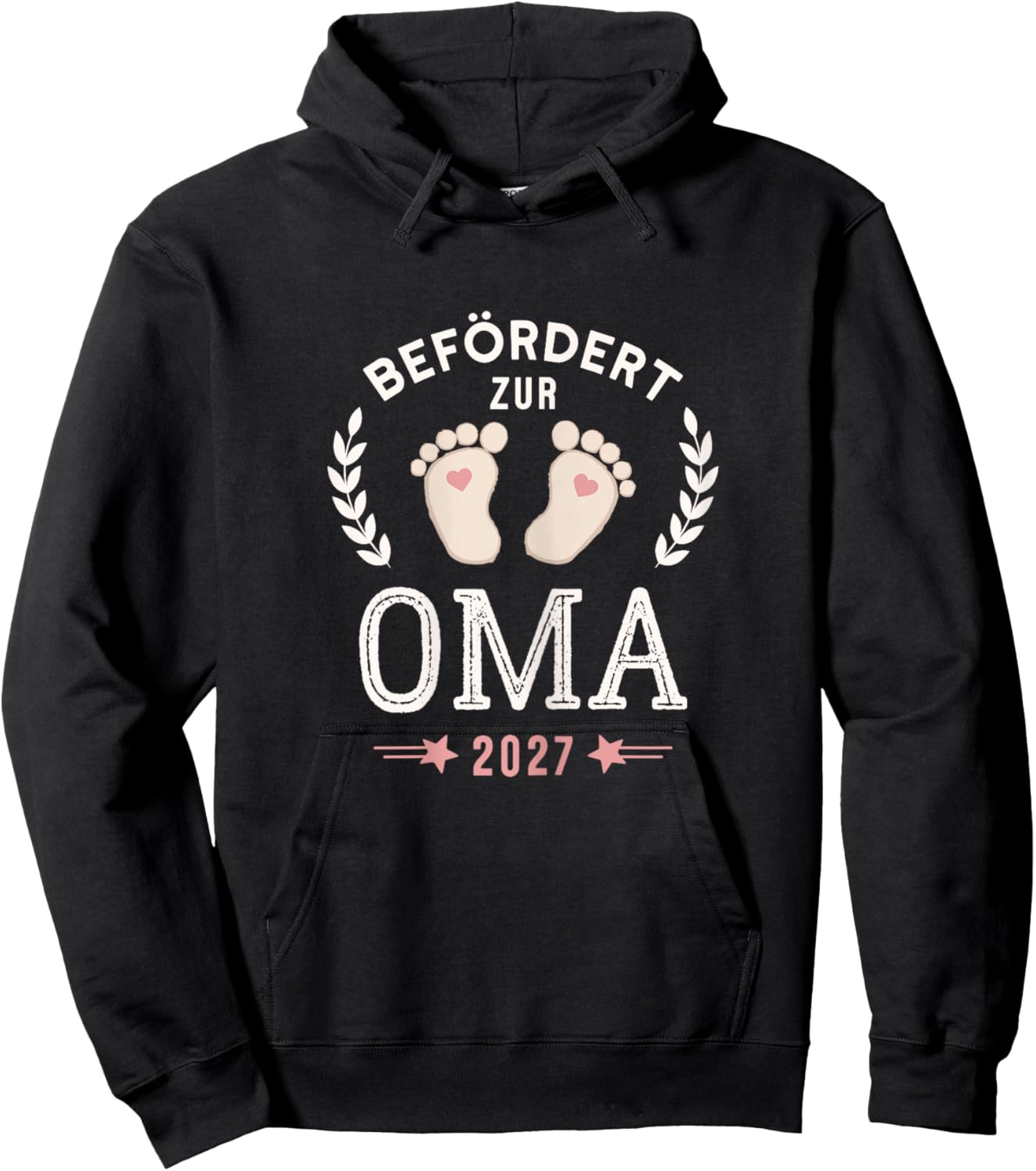 Befördert zur Oma 2027 Stolze Werdende Großmutter Hoodie - Hoodie | Black