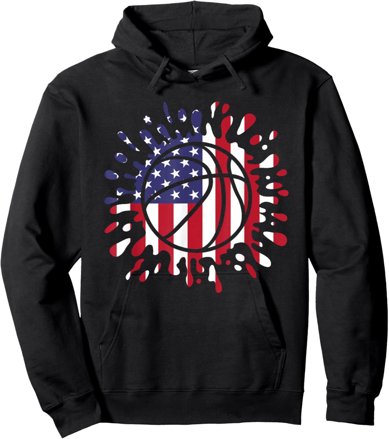 American Flag Basketball Lover Men Women Kids Hoodie - Hoodie | Black
