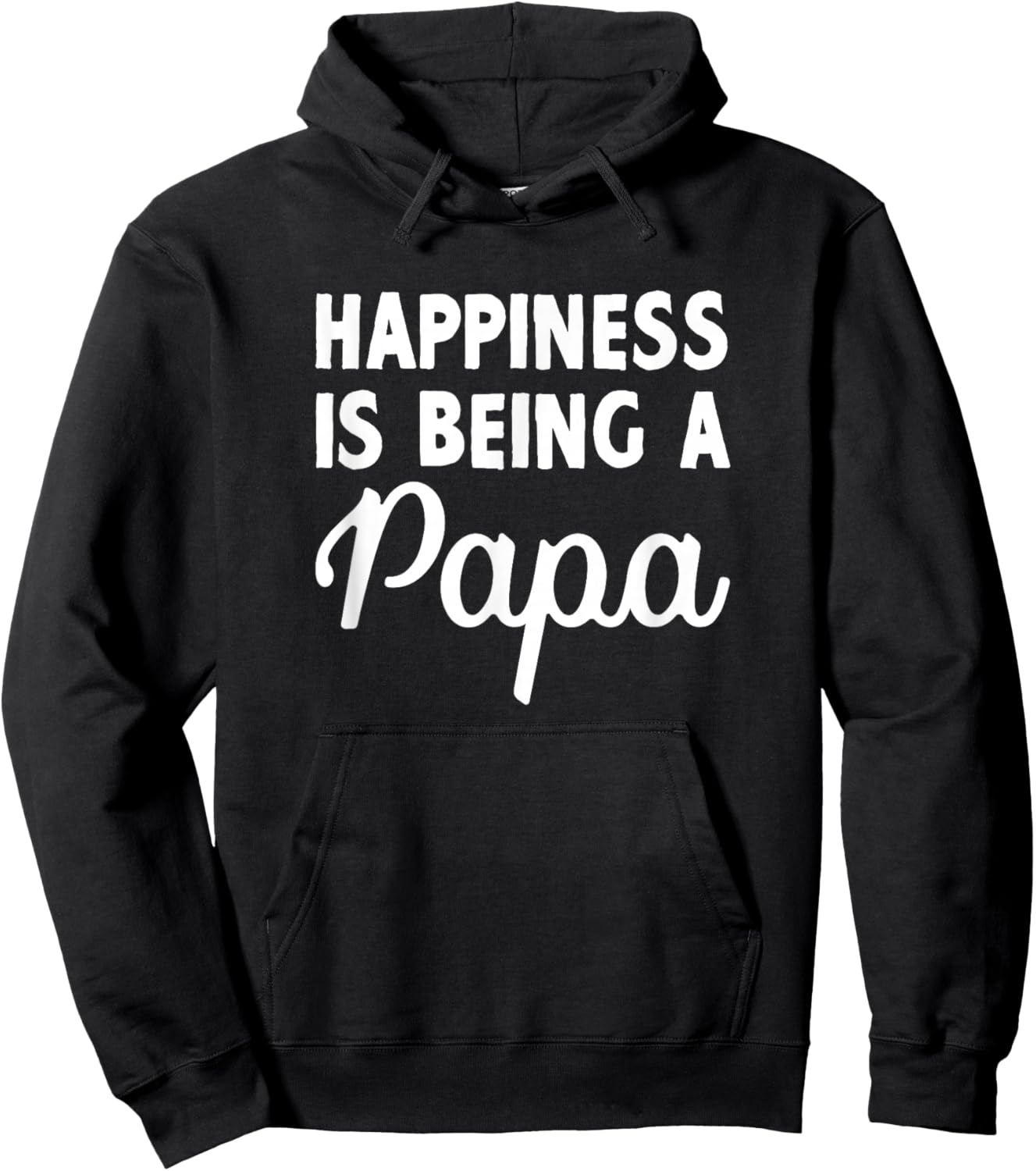 Happiness is Being A Papa Father's Day Grandpa Hoodie - Hoodie | Black