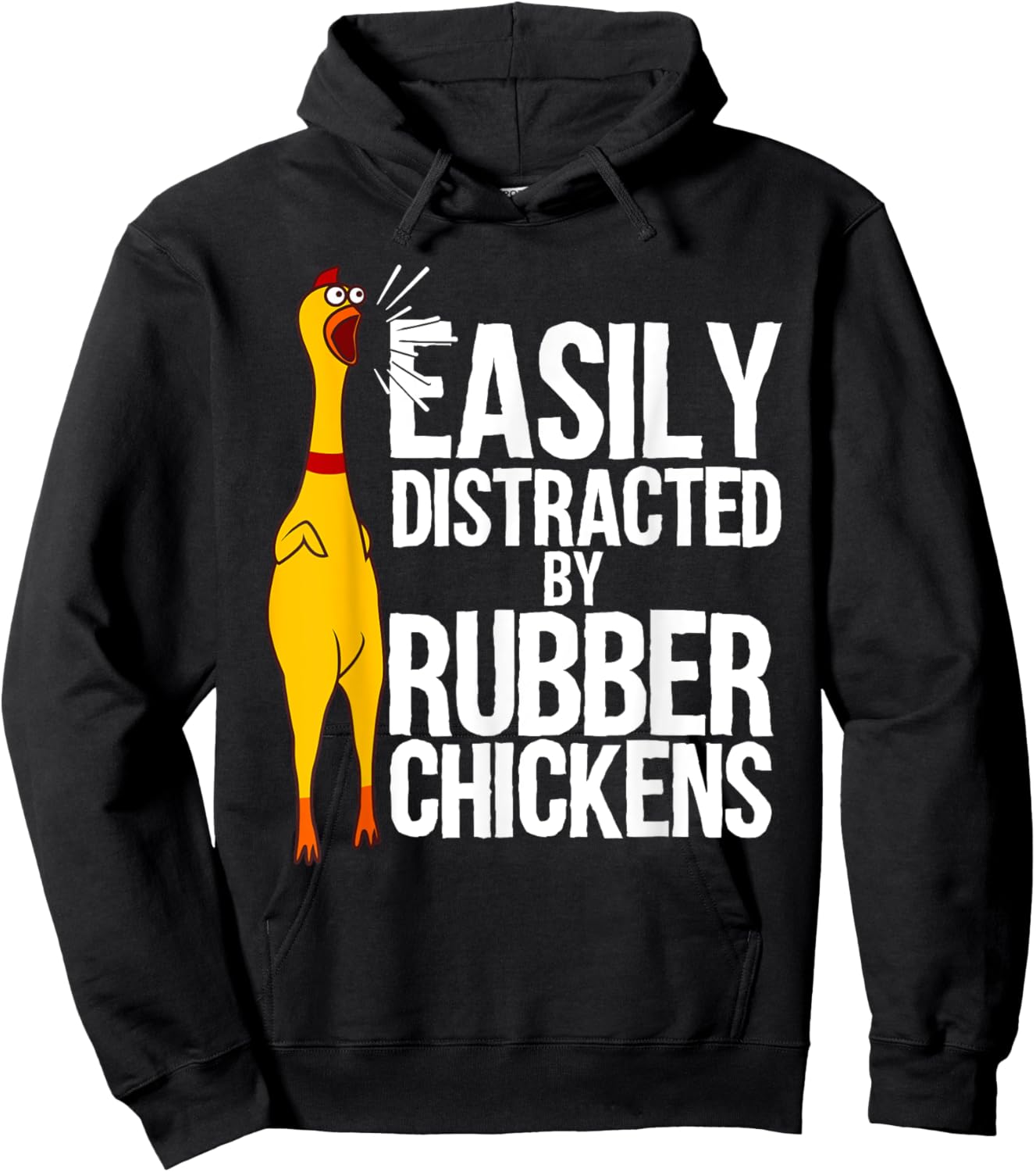 Funny Rubber Chicken Art Women Giant Rubber Chicken Hoodie - Hoodie | Black