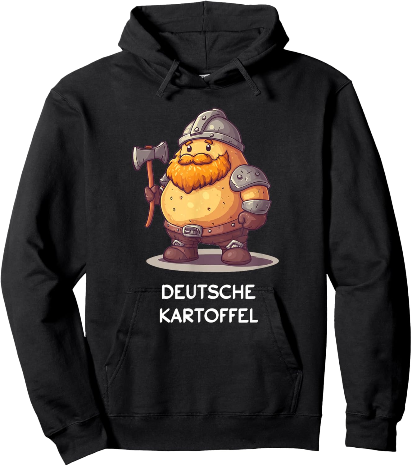 Deutsche Kartoffel | Lustiger Spruch | Wikinger Hoodie - Hoodie | Black