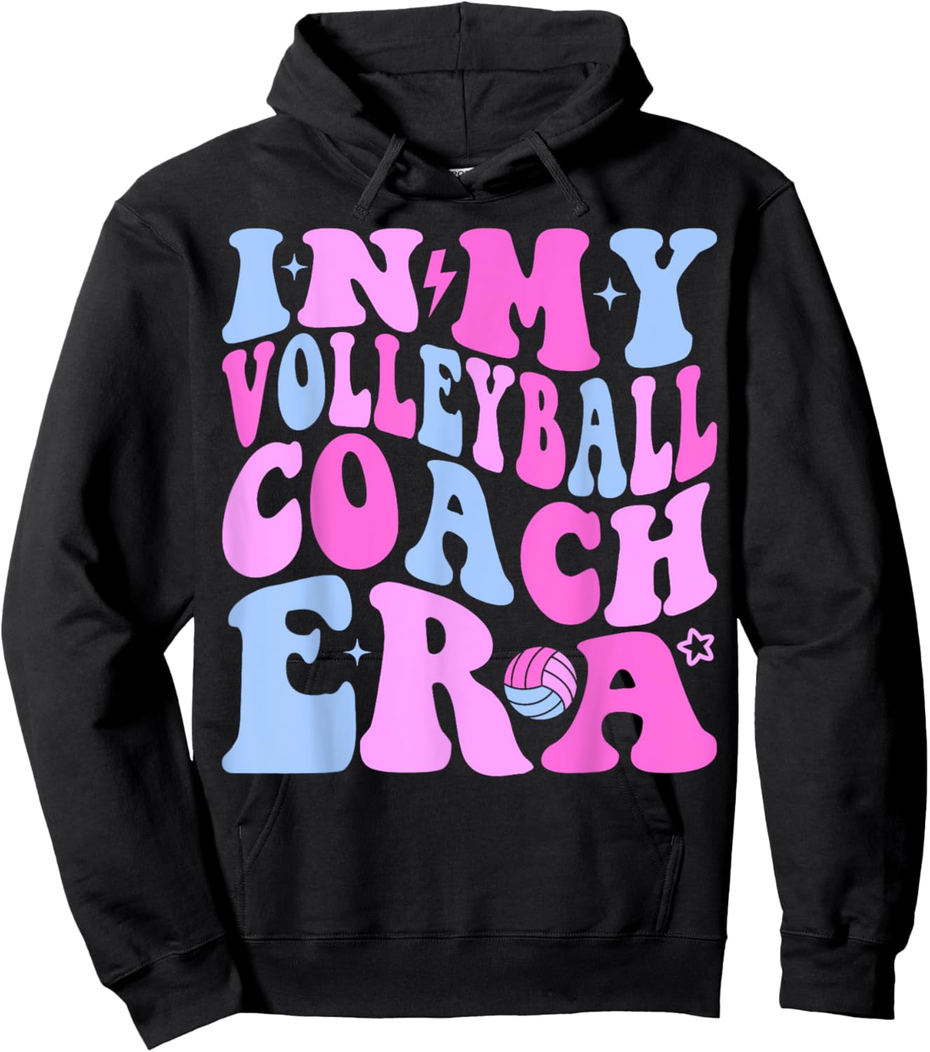 In My Volleyball Coach Era Volleyball Lover Coach Sports Hoodie - Hoodie | Black