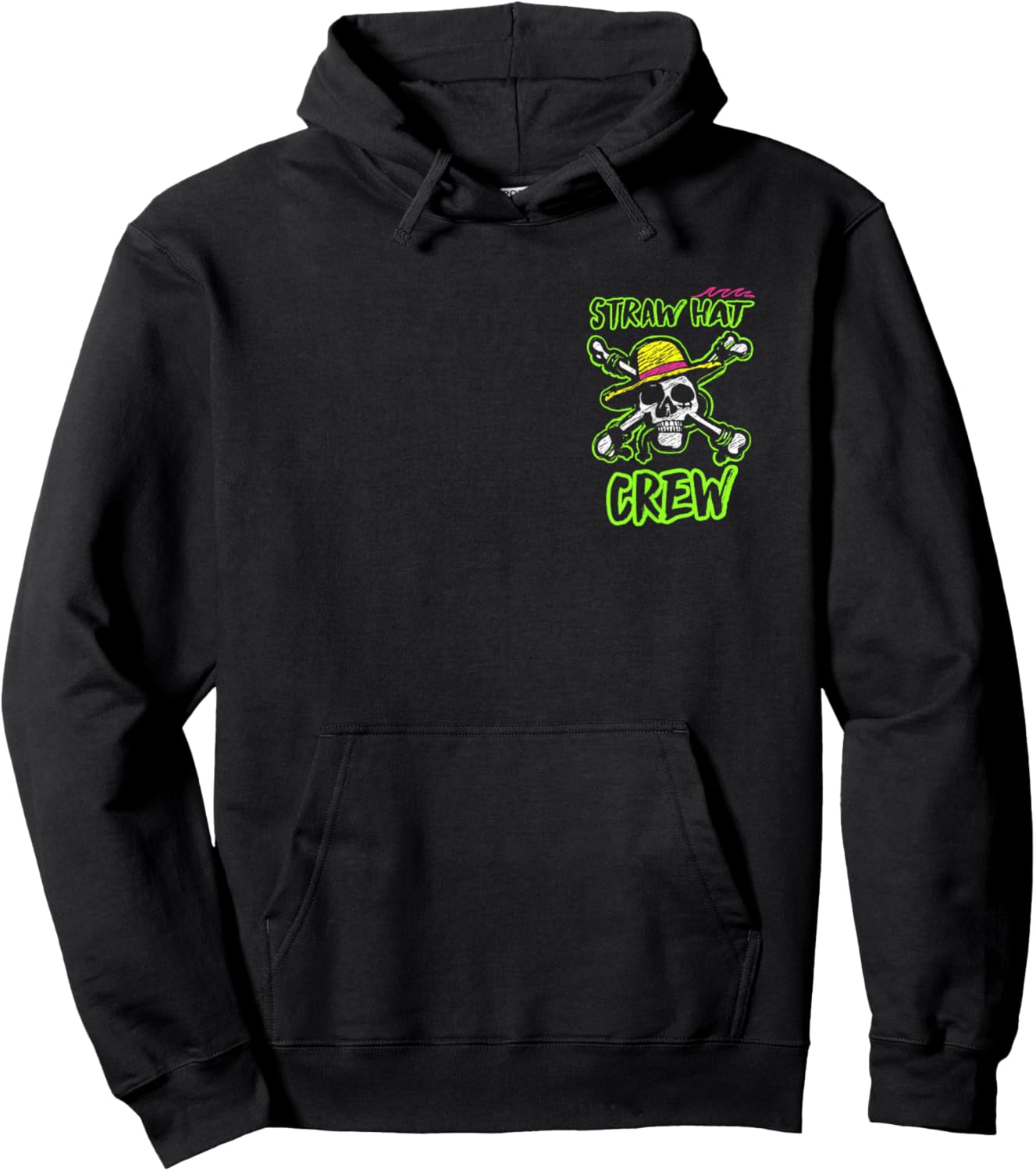 One Piece Skull & Bones Front Back Hoodie - Hoodie | Black