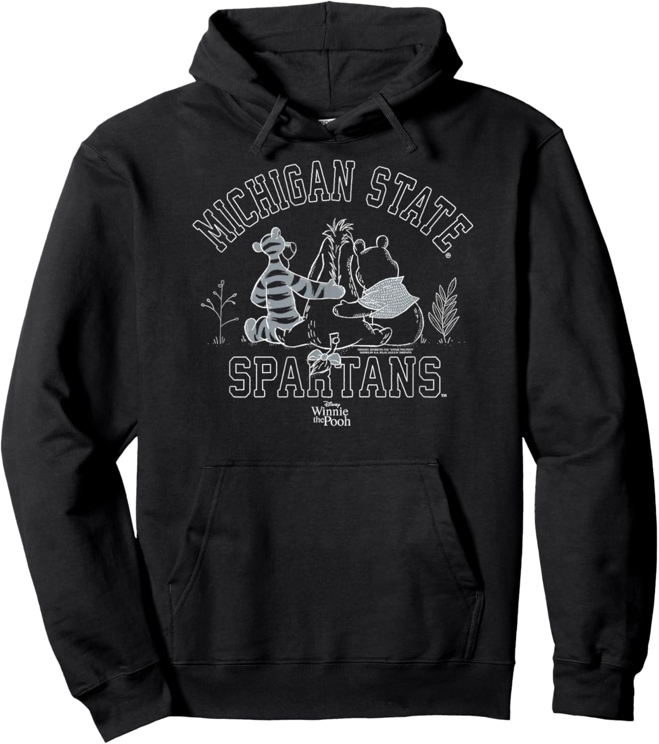 Michigan State Spartans Winnie The Pooh and Friends Hoodie - Hoodie | Black