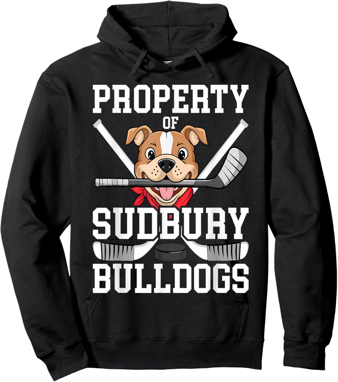Men Women Property of Sudbury Bulldog Funny Hoodie - Hoodie | Black