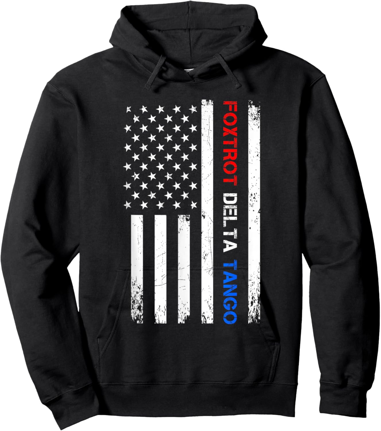 Foxtrot Delta Tango Patriotic Hoodie - Hoodie | Black