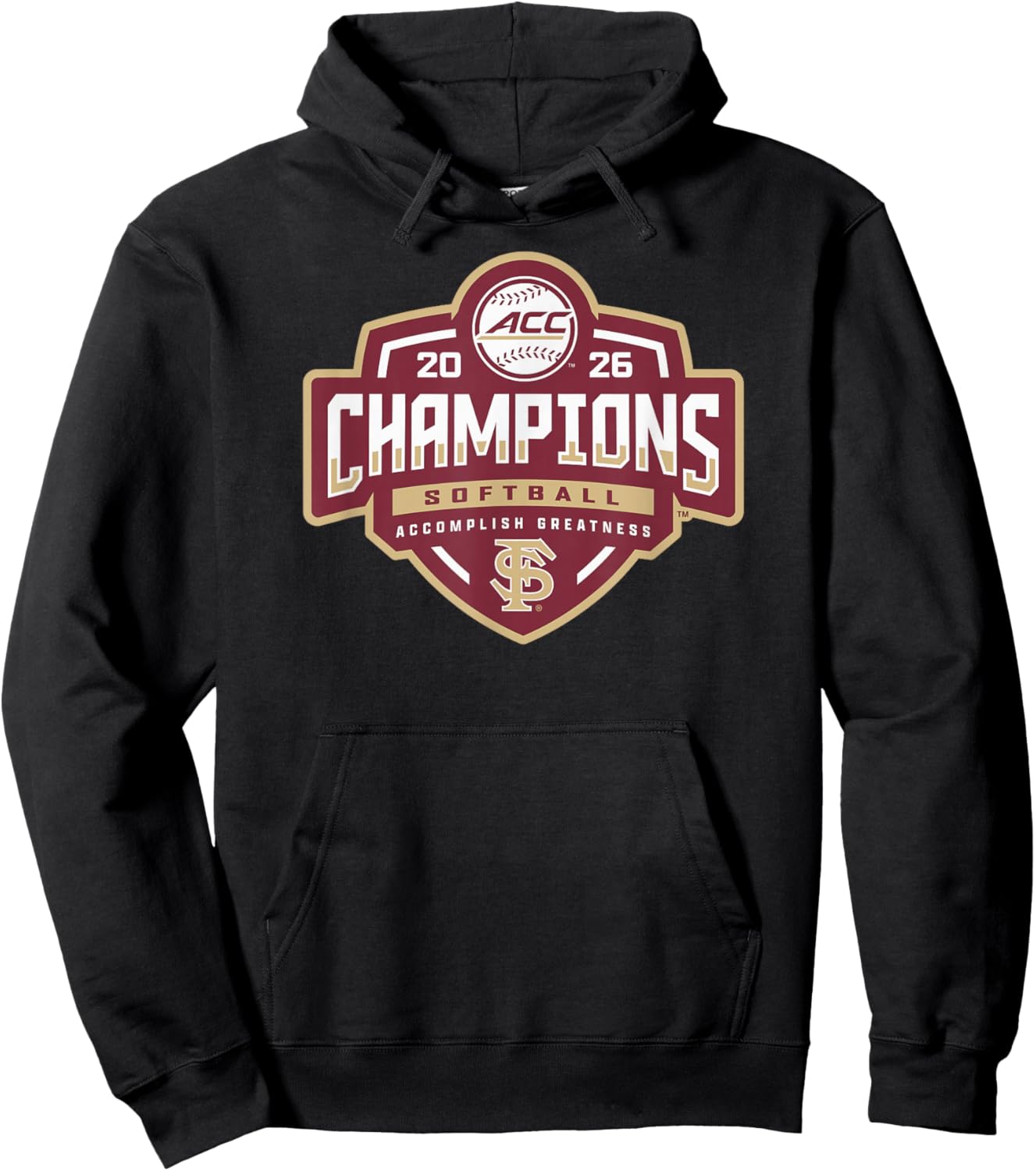 Florida State Seminoles Acc Champs 2026 Softball Tournament Hoodie - Hoodie | Black