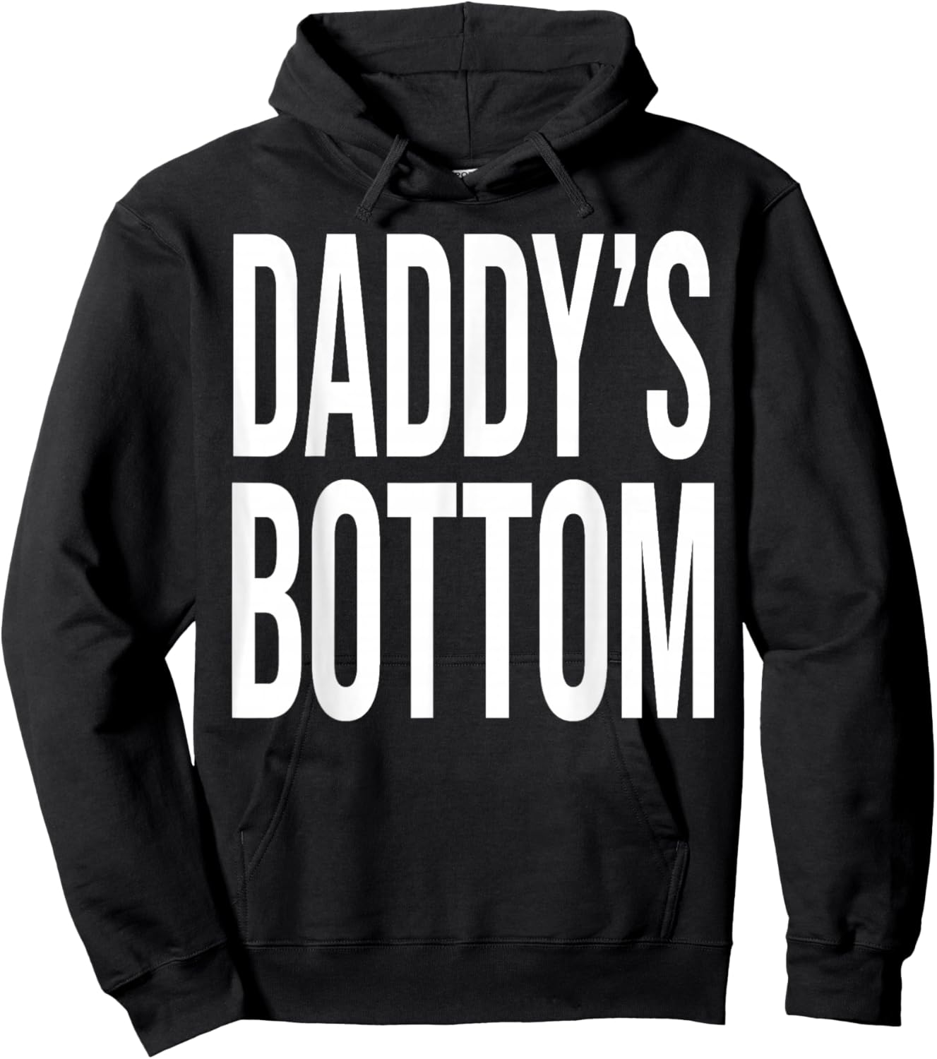 Daddy's Bottom Funny Gay Kinky LGBTQ+ Humor Pride Hoodie - Hoodie | Black