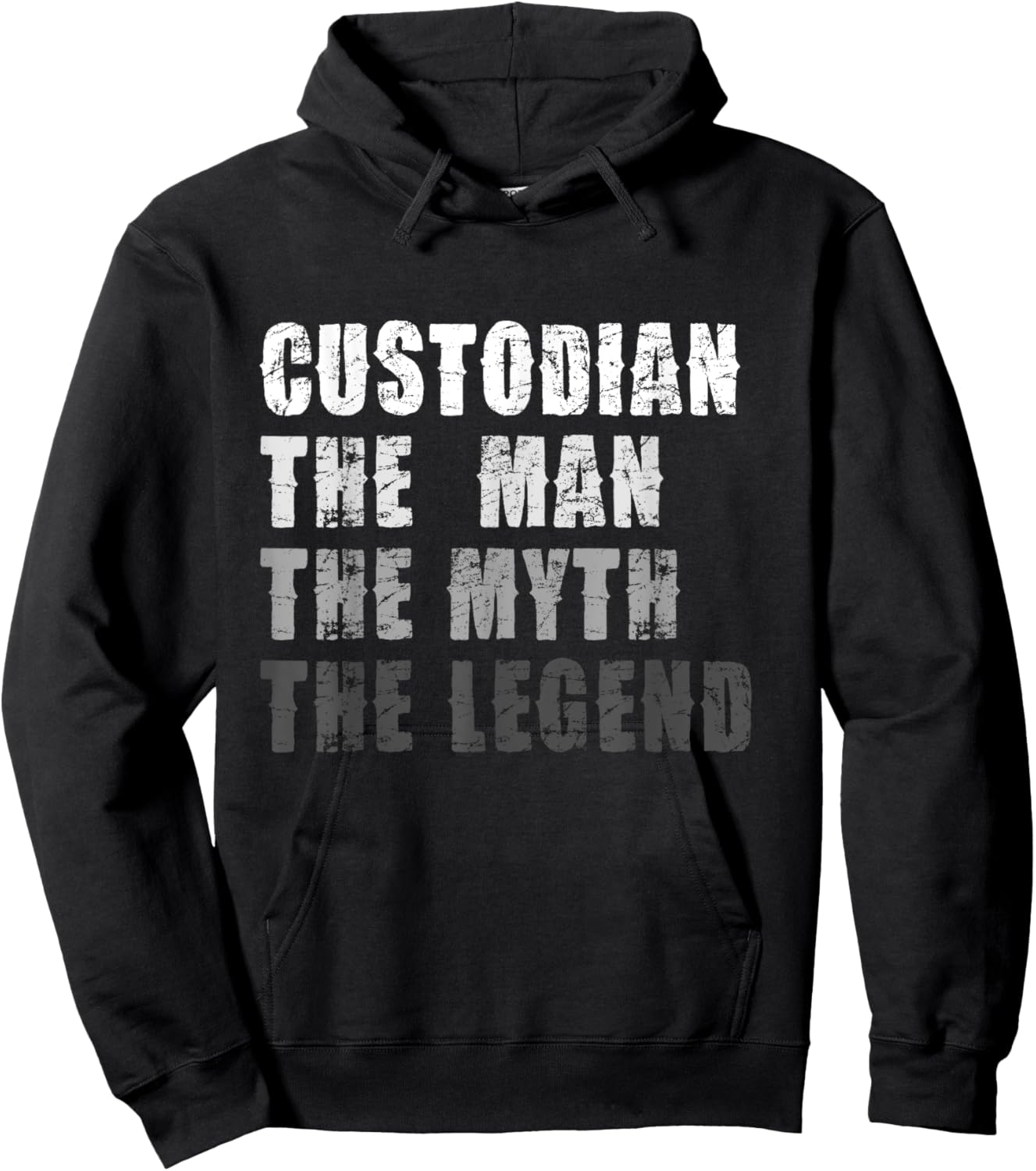 Custodian Man Myth Legend Hoodie - Hoodie | Black