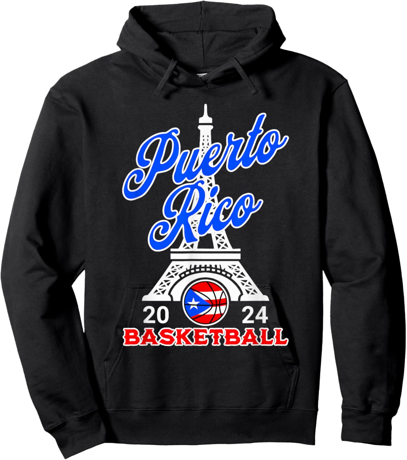 Puerto Rican Pride Basketball Sport Puerto Rico Flag Boricua Hoodie - Hoodie | Black