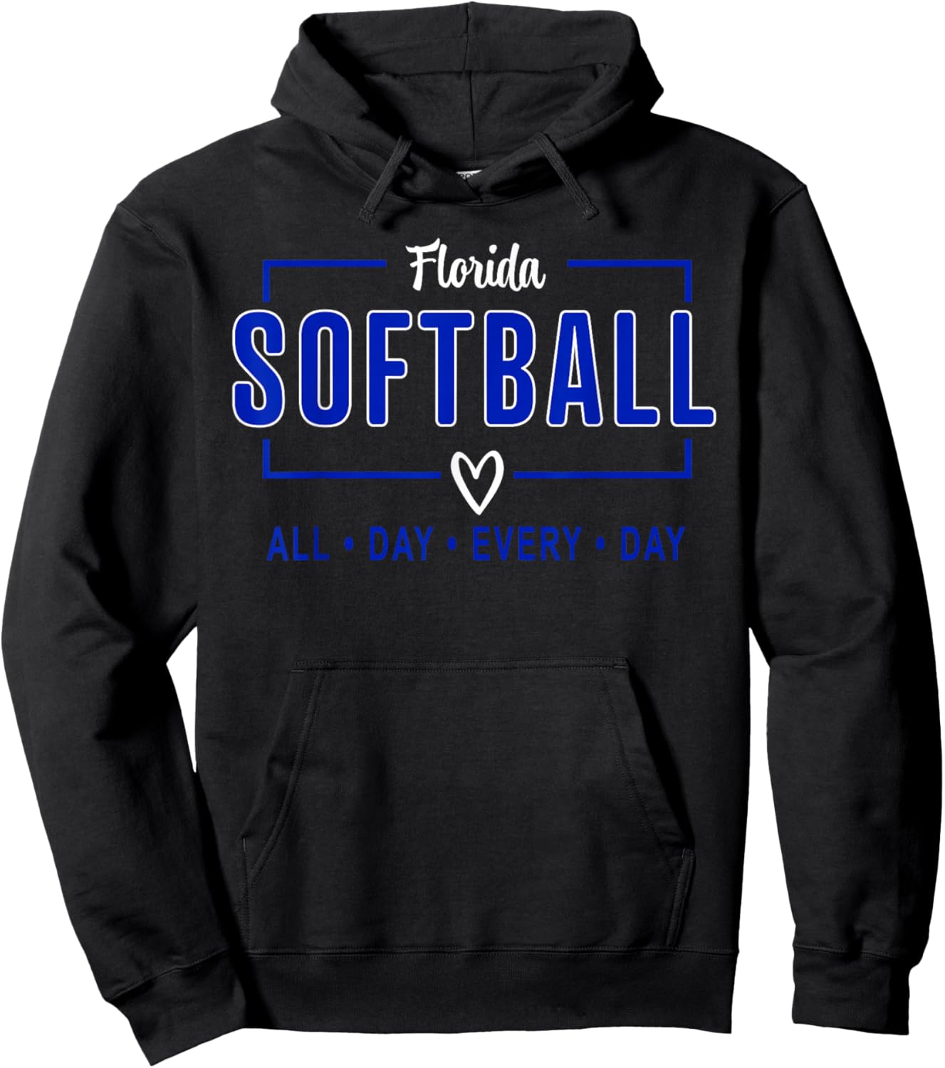 Florida Softball Vintage Kids Team Retro Softball Fan Hoodie - Hoodie | Black